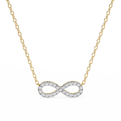 Solitairekart 0.32ct Natural Diamond Infinity Pendant-HI Color, VS-SI Clarity