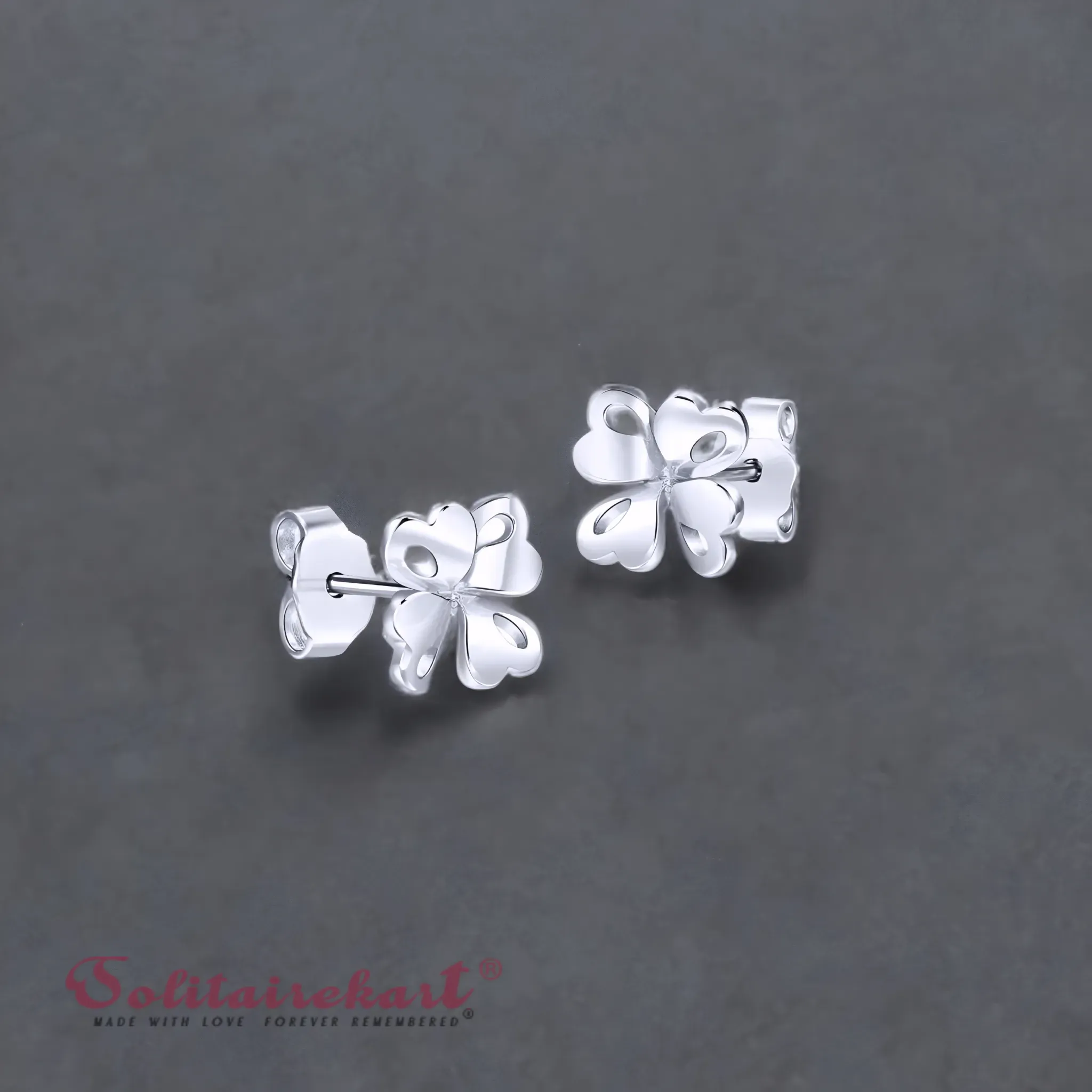 Solitairekart 2.62 Gram Lucky Clover Stud Earrings
