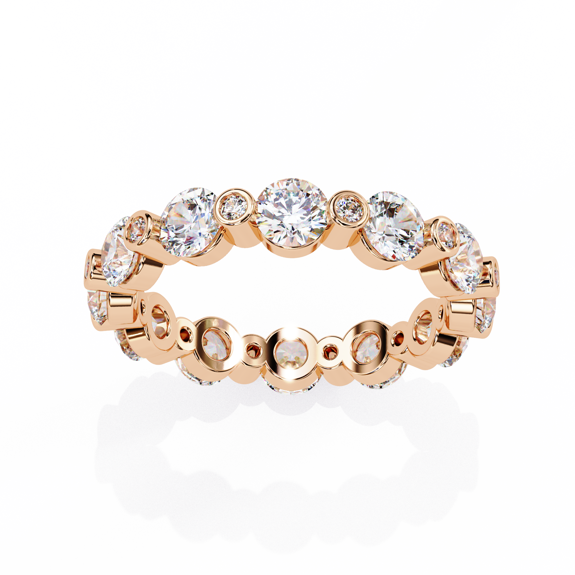 Luxury 2.46 Carat Round Lab Grown Diamond Eternity Ring