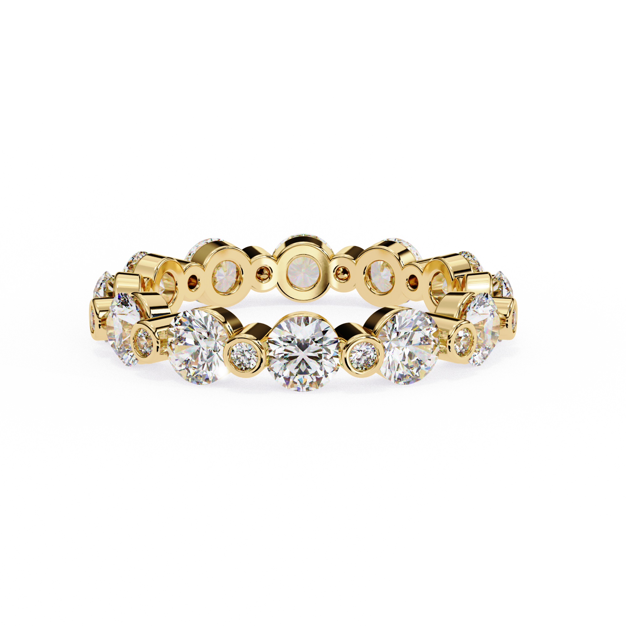 Luxury 2.46 Carat Round Lab Grown Diamond Eternity Ring