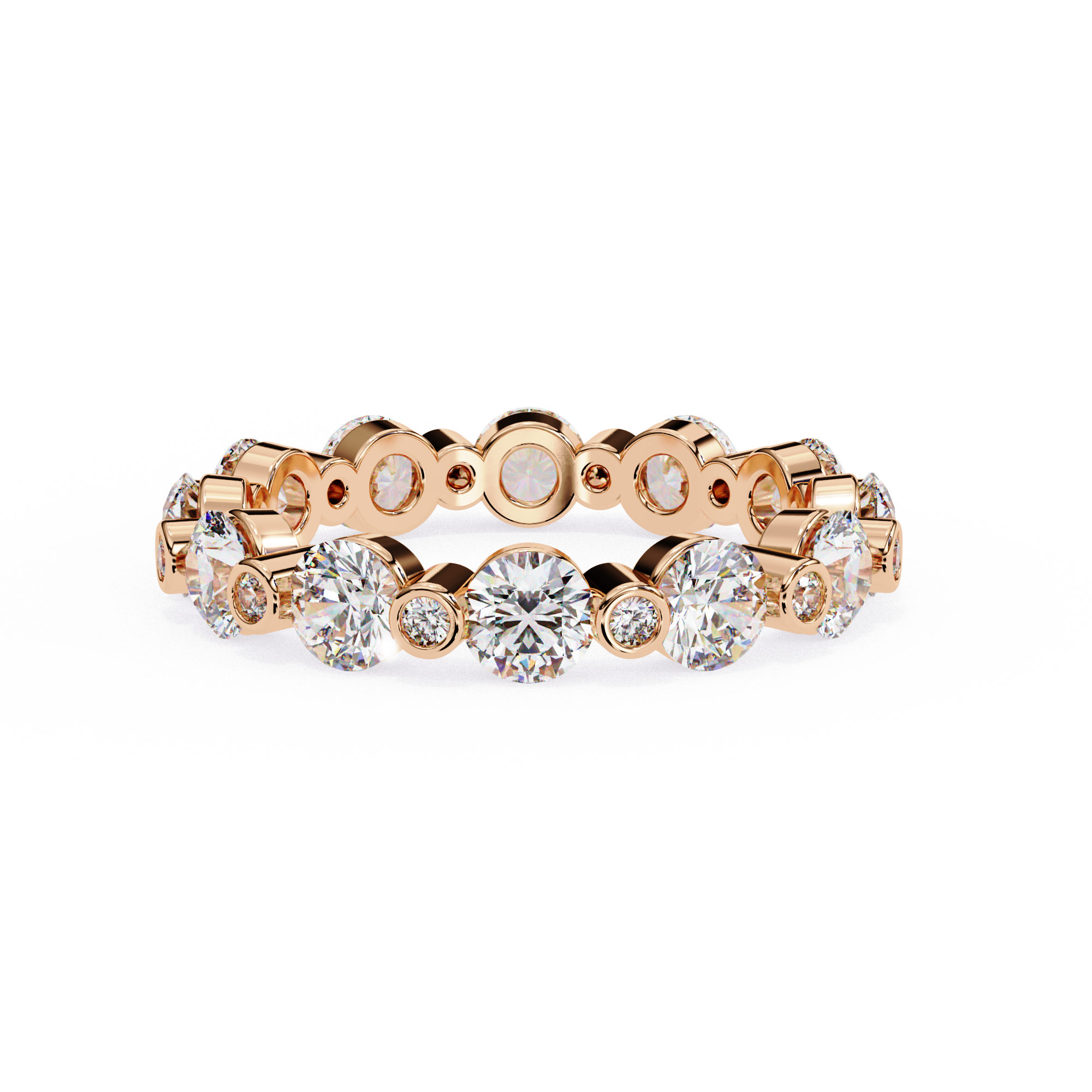 Luxury 2.46 Carat Round Lab Grown Diamond Eternity Ring