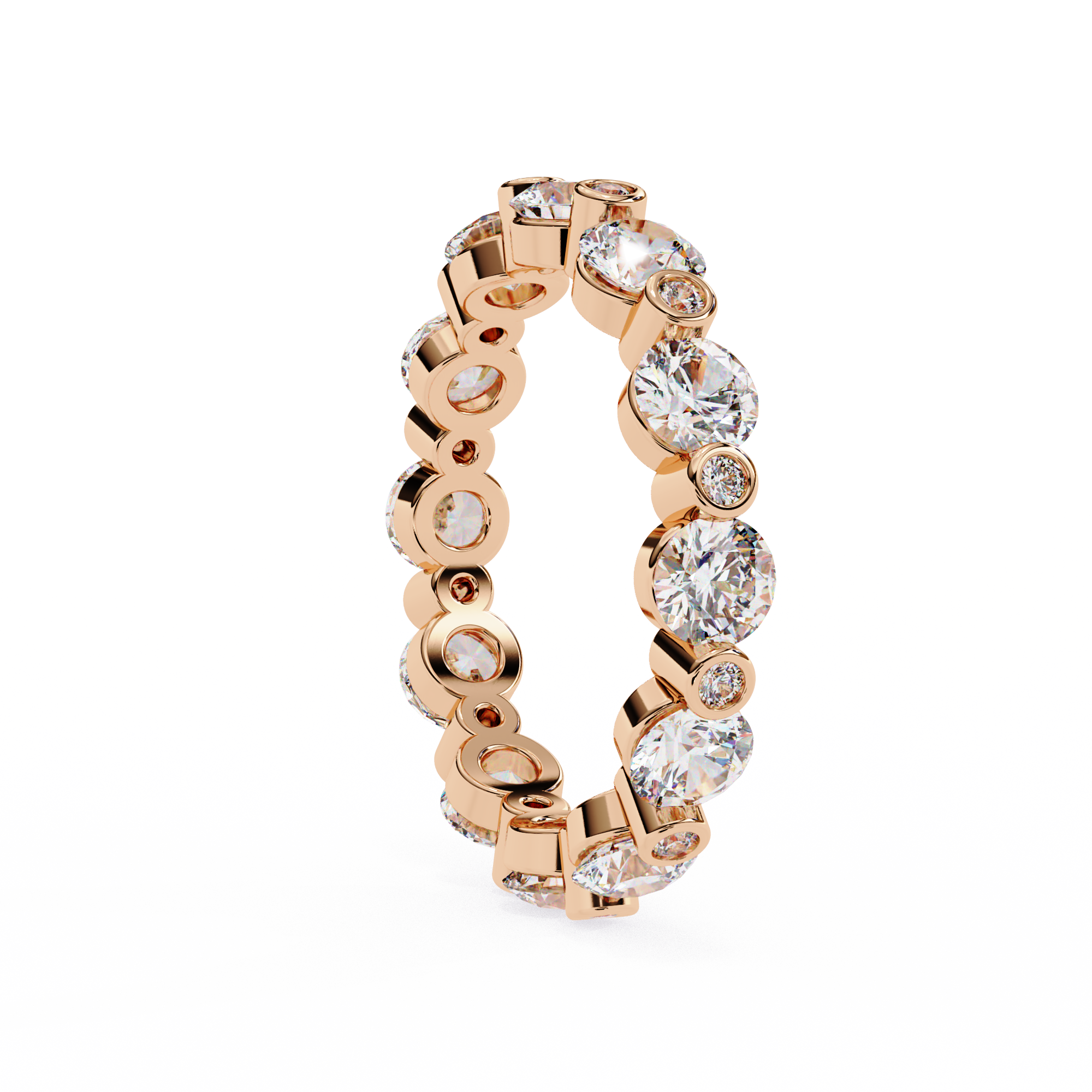 Luxury 2.46 Carat Round Lab Grown Diamond Eternity Ring