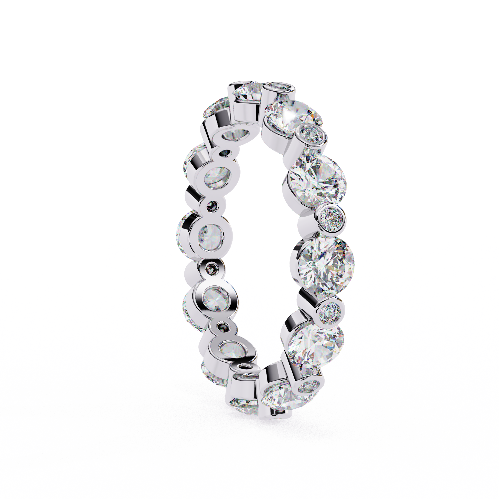 Luxury 2.46 Carat Round Lab Grown Diamond Eternity Ring