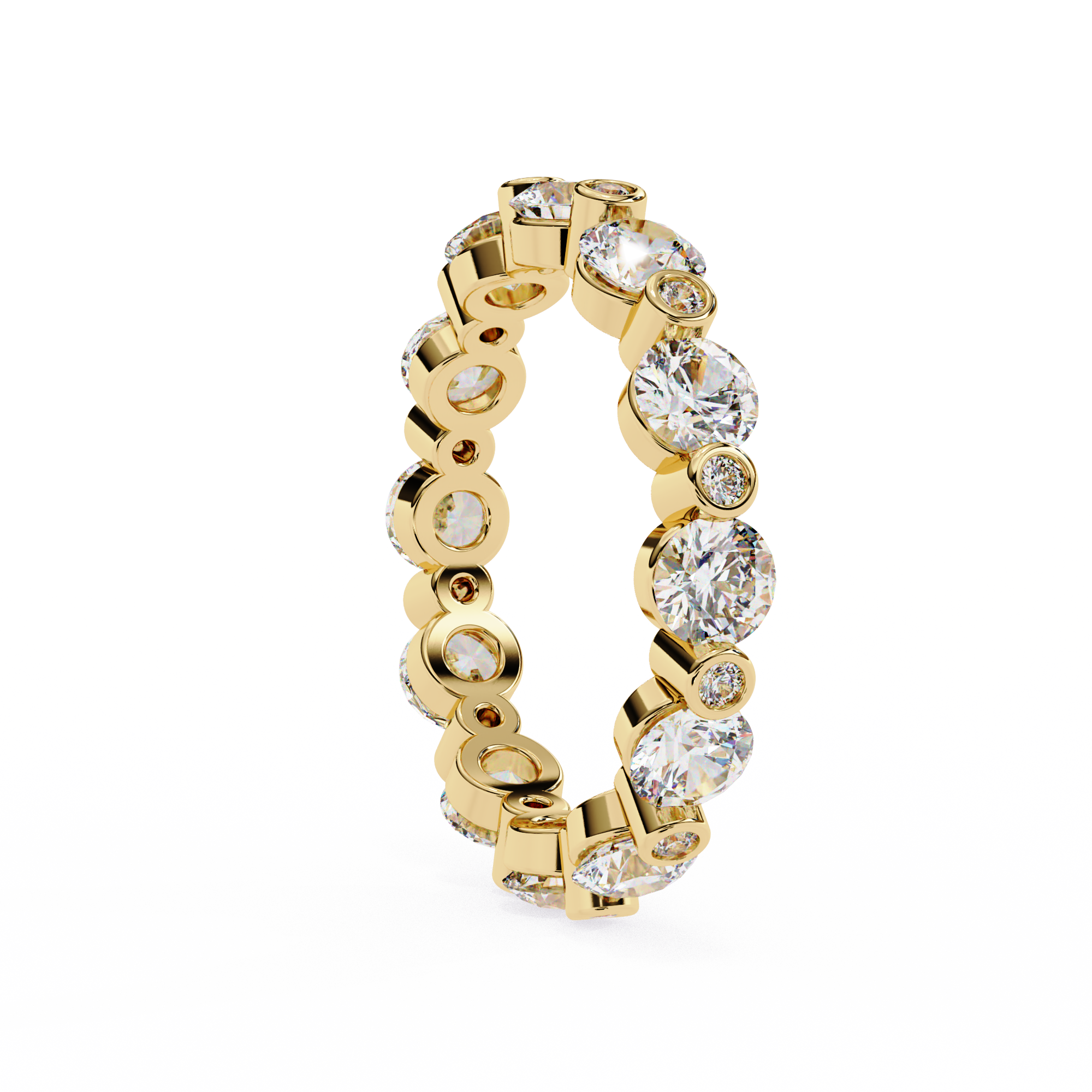 Luxury 2.46 Carat Round Lab Grown Diamond Eternity Ring