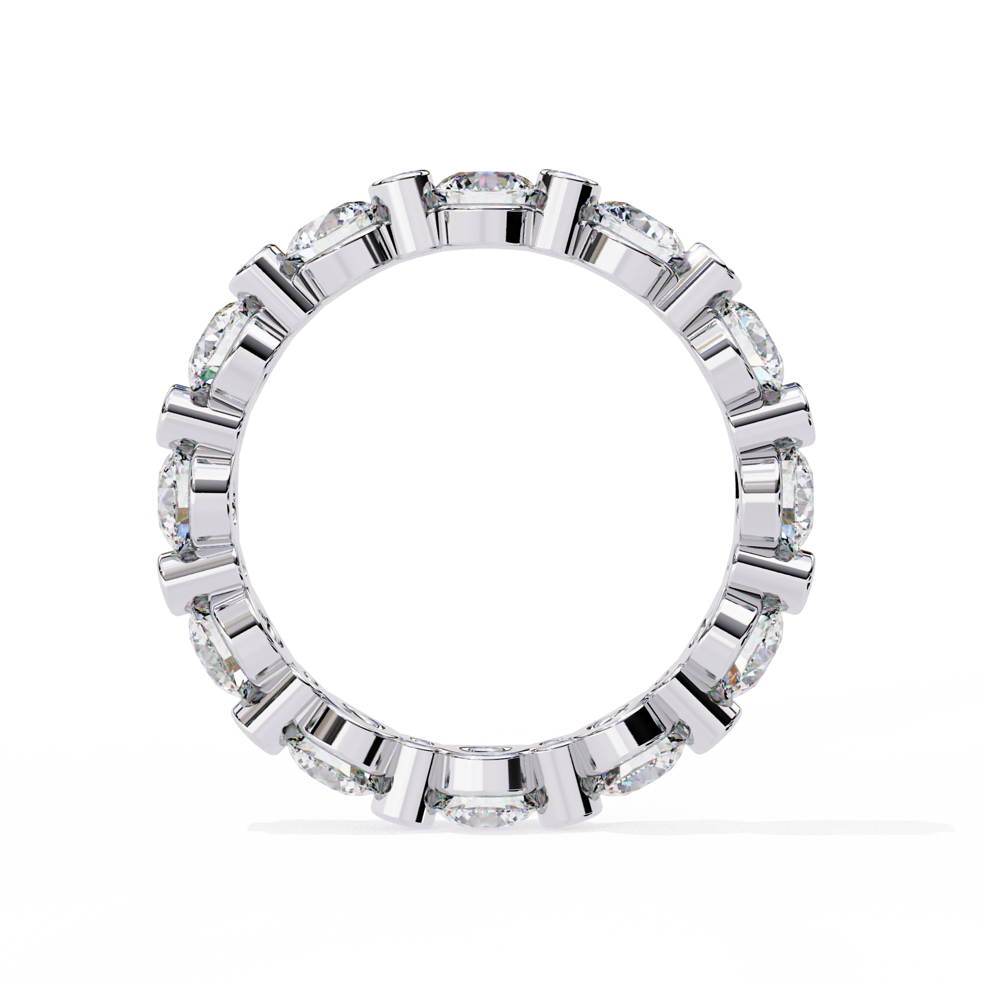 Luxury 2.46 Carat Round Lab Grown Diamond Eternity Ring