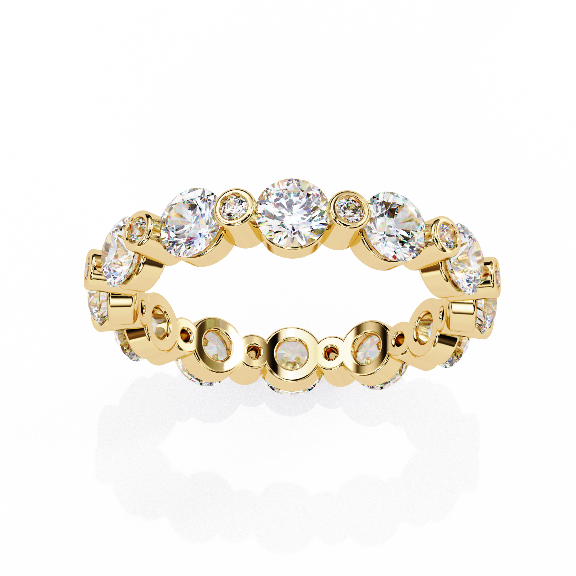 Luxury 2.46 Carat Round Lab Grown Diamond Eternity Ring