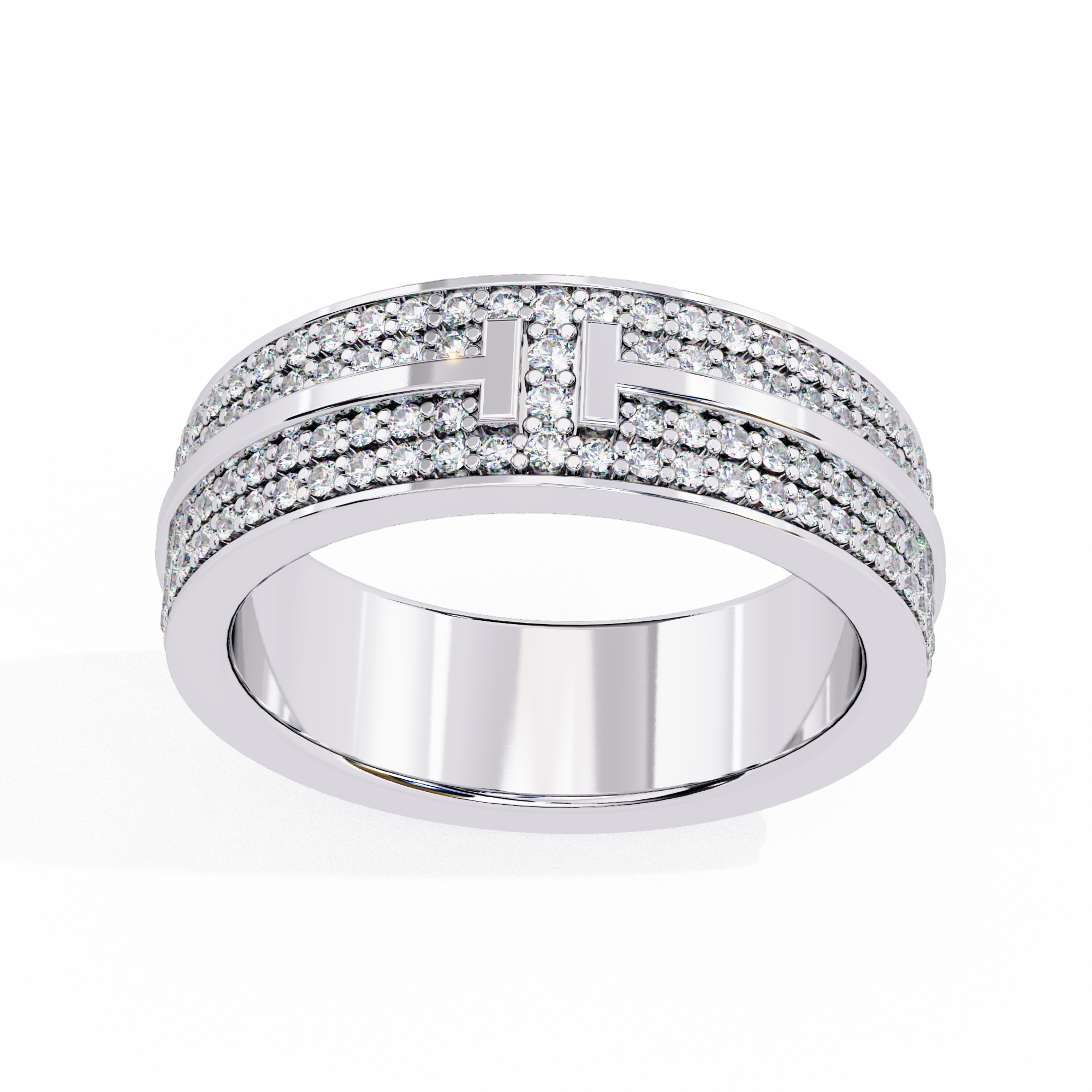 Solitairekart 0.80ct Natural Diamond Horizon Spark Band - HI Color, VS-SI Clarity