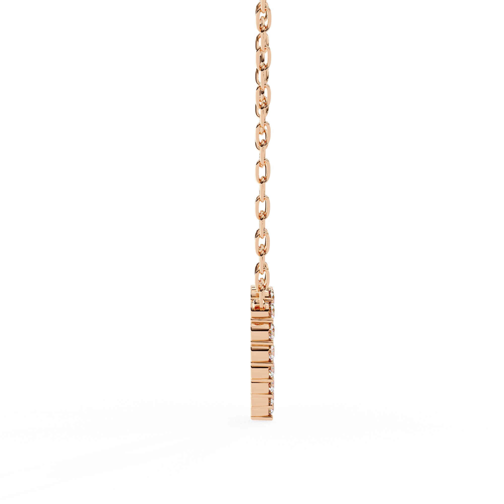 Solitairekart 0.37ct Heart-Shaped Natural Diamond Outline Pendant-HI Color, VS-SI Clarity