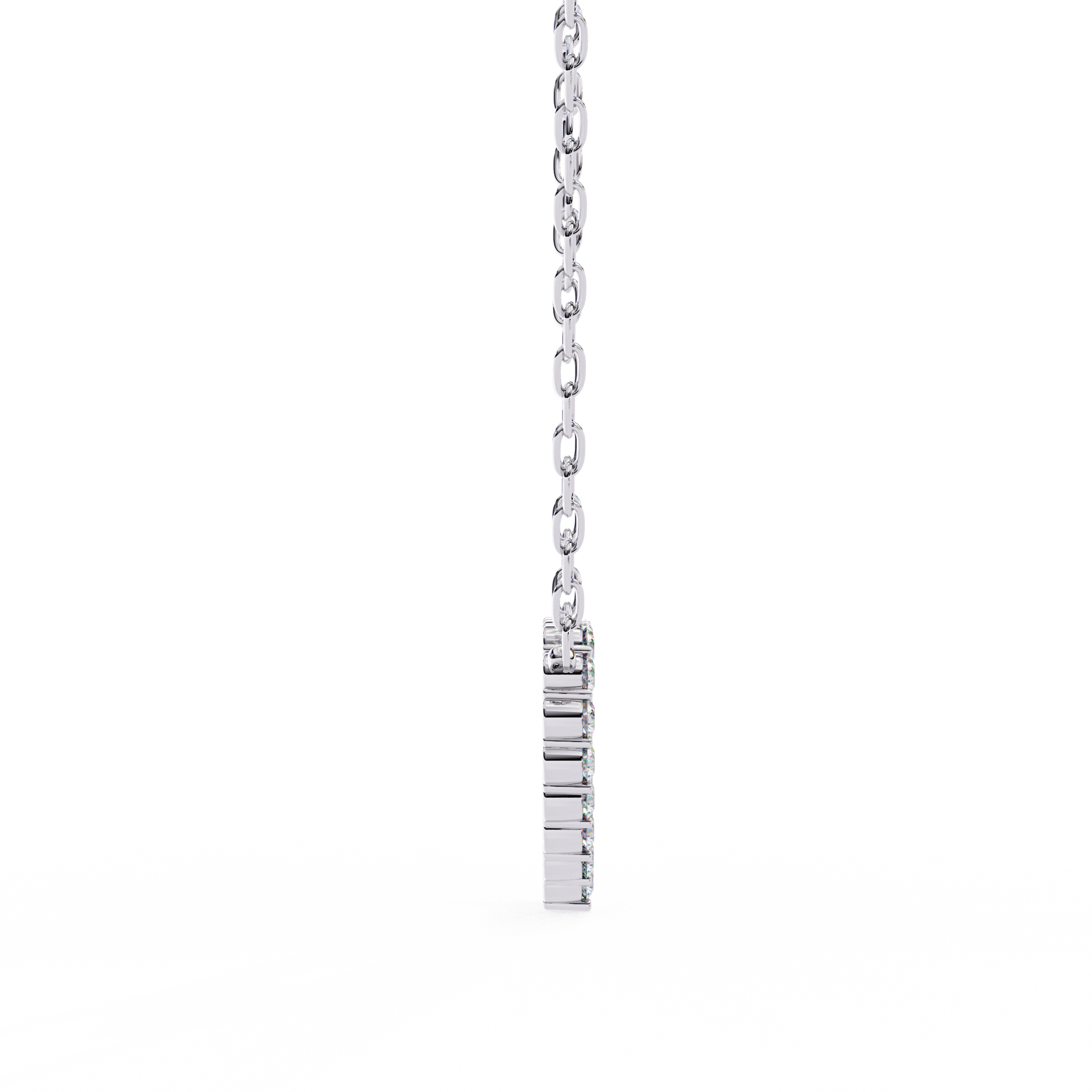 Solitairekart 0.37ct Heart-Shaped Natural Diamond Outline Pendant-HI Color, VS-SI Clarity