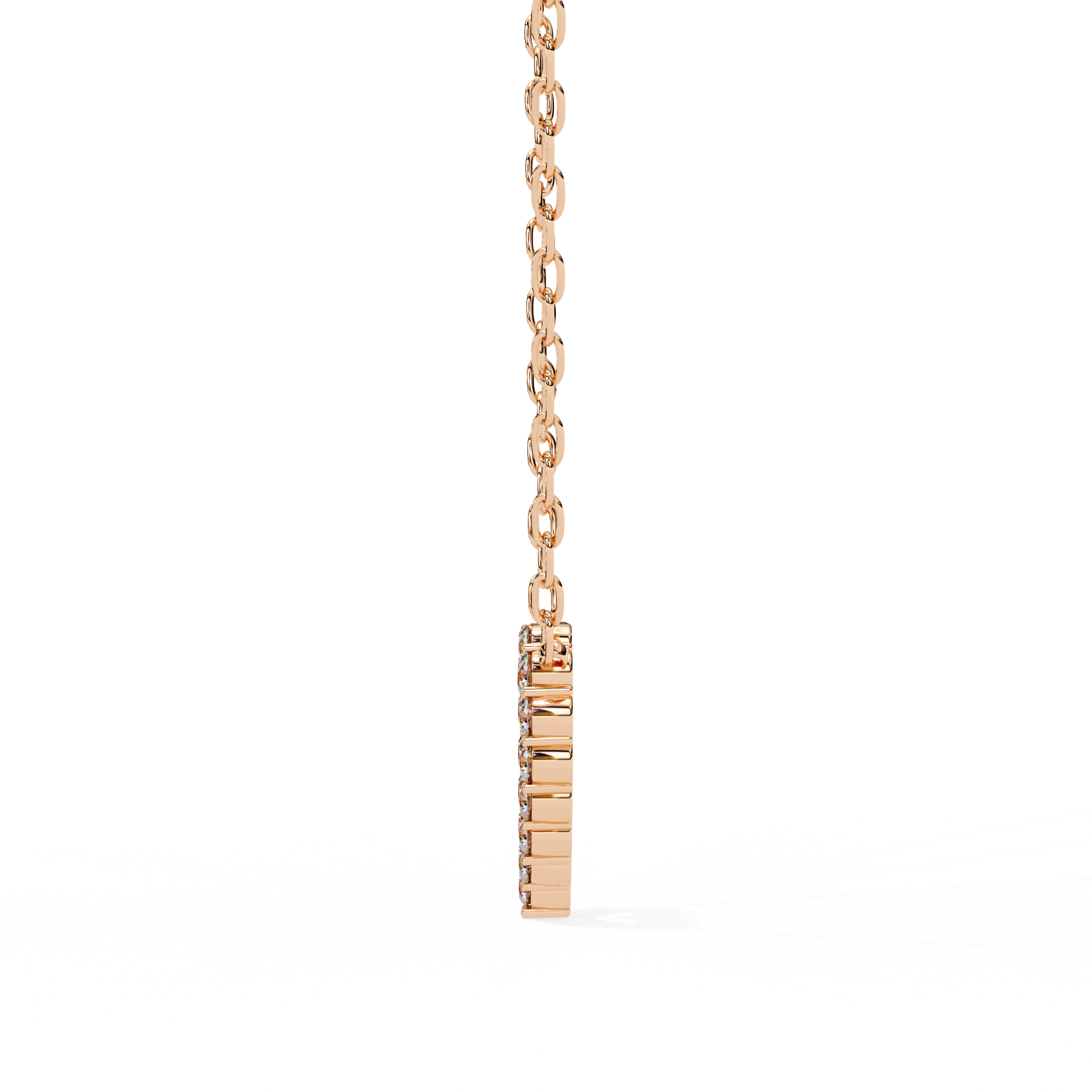 Solitairekart 0.37ct Heart-Shaped Natural Diamond Outline Pendant-HI Color, VS-SI Clarity