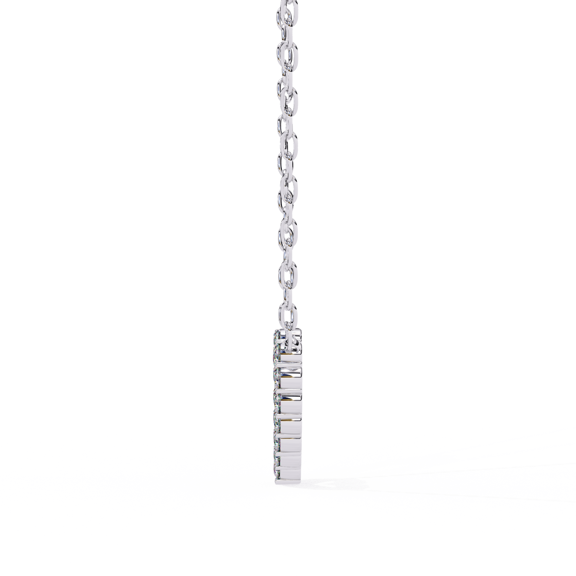 Solitairekart 0.37ct Heart-Shaped Natural Diamond Outline Pendant-HI Color, VS-SI Clarity