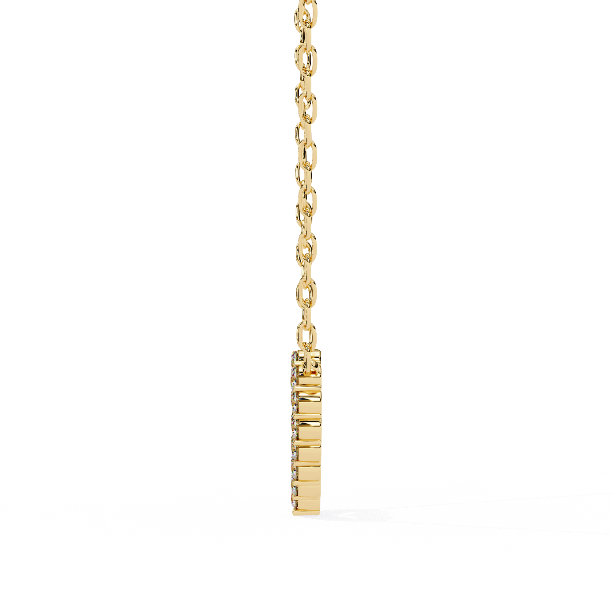 Solitairekart 0.37ct Heart-Shaped Natural Diamond Outline Pendant-HI Color, VS-SI Clarity