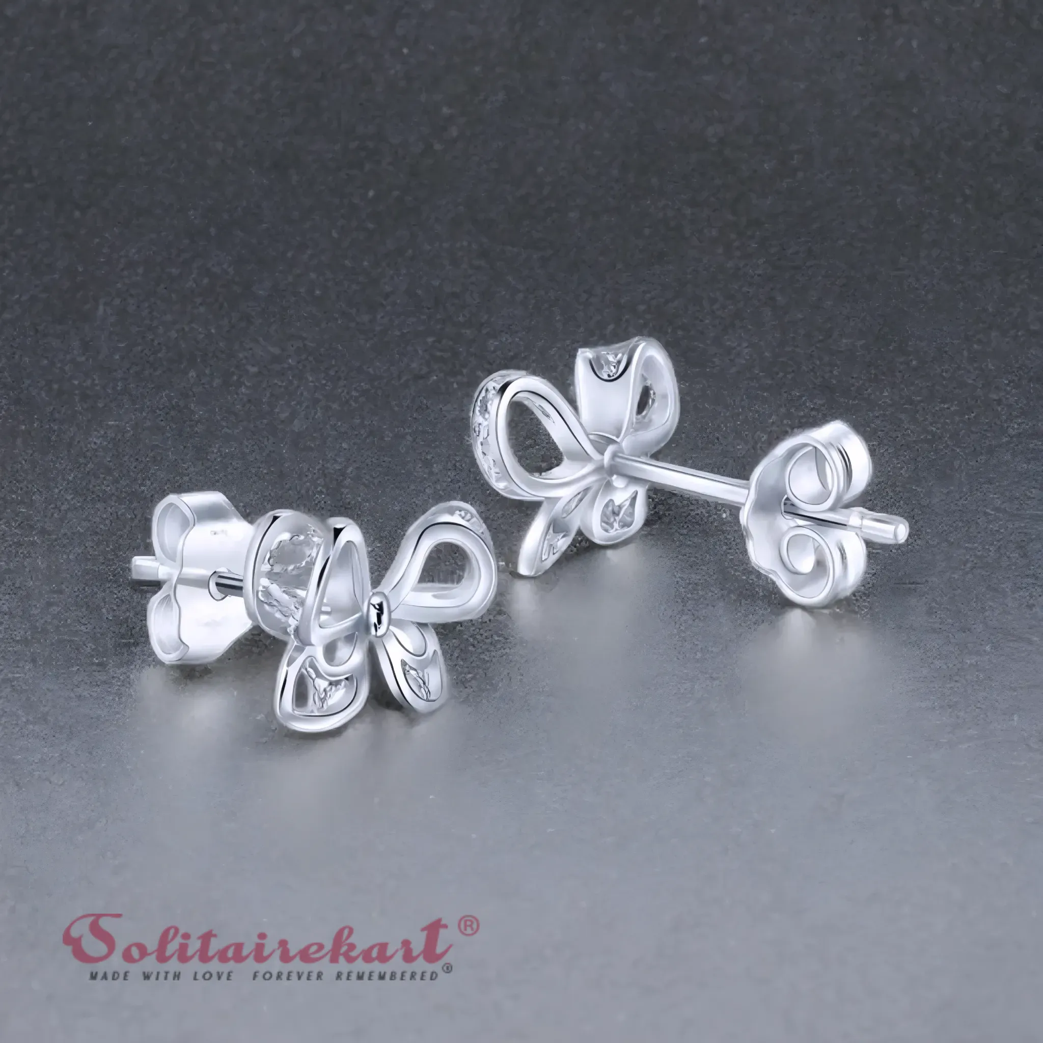 Solitairekart 2.10 Gram Elegant Bow Stud Earrings