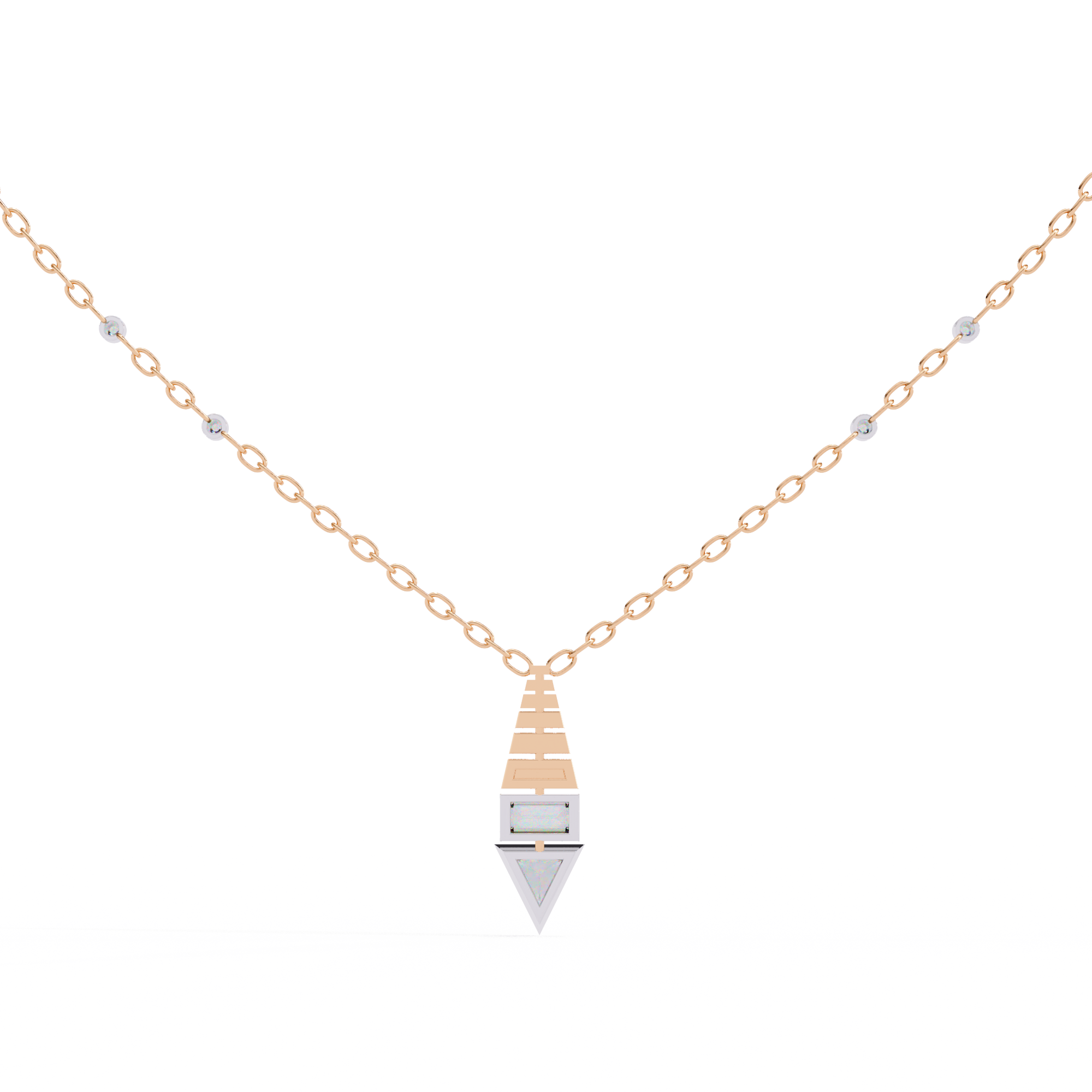 0.63 Carat Multi-Shape Lab-Grown Diamond Pendant Necklace – EF Color VS Clarity
