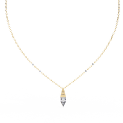 Solitairekart 0.63ct  Natural Diamond Geometric Triangle Pendant-HI Color, VS-SI Clarity