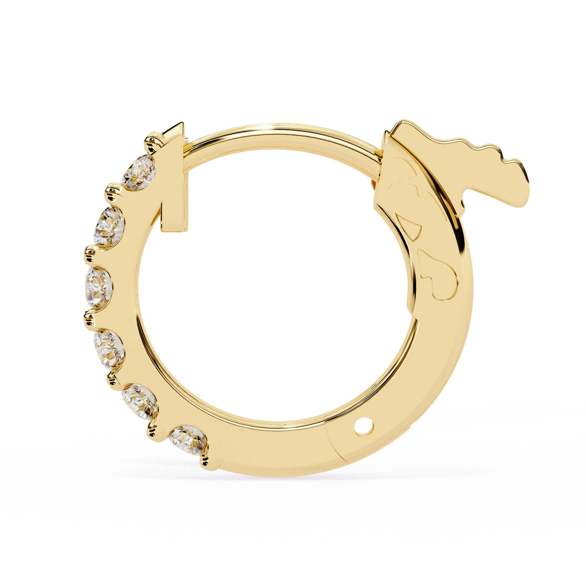 The Hoop Signature — 0.18 Carat EF/VS Lab Grown Diamond Earrings