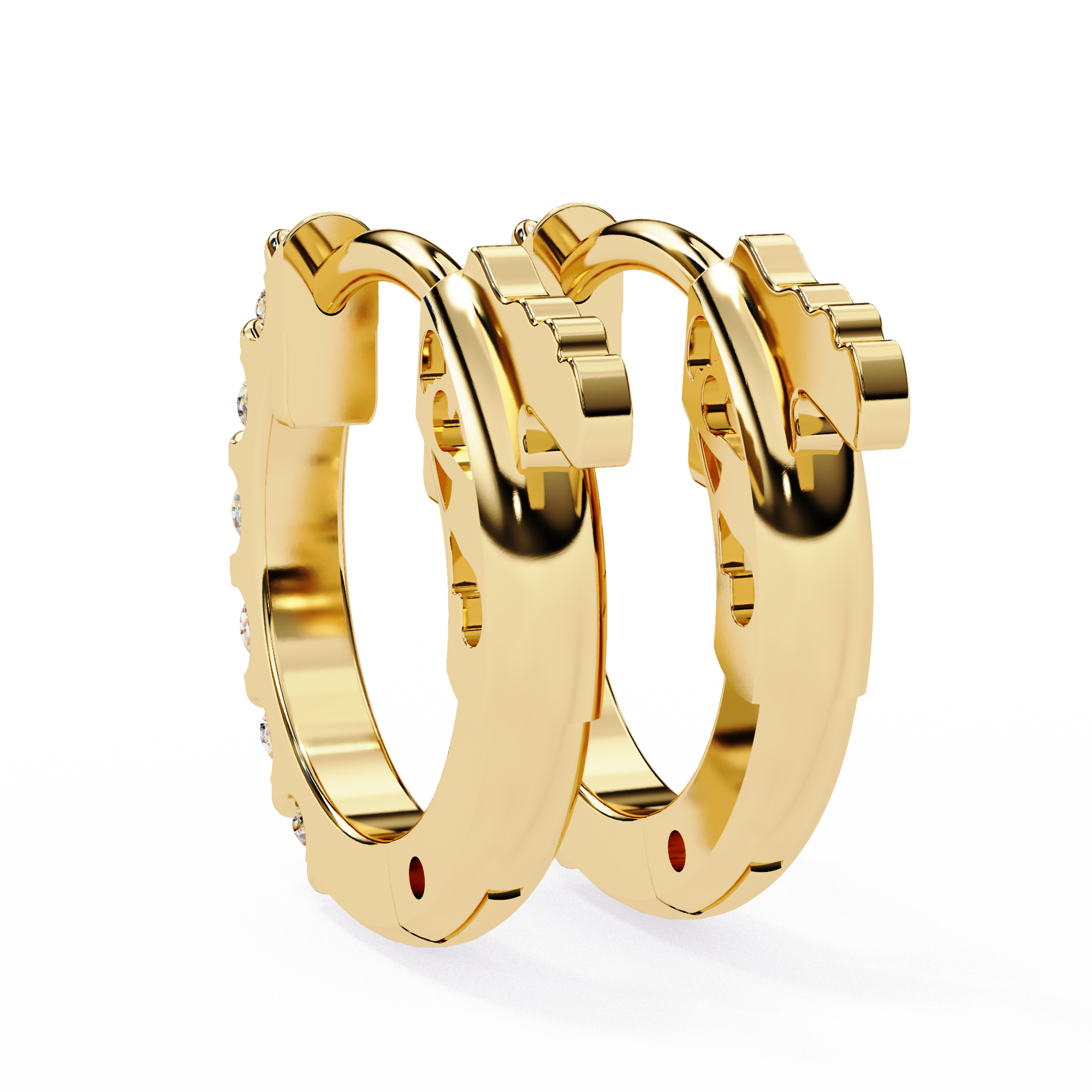 Solitairekart 0.18ct Natural Diamond Hoop Earrings-HI Color, VS-SI Clarity