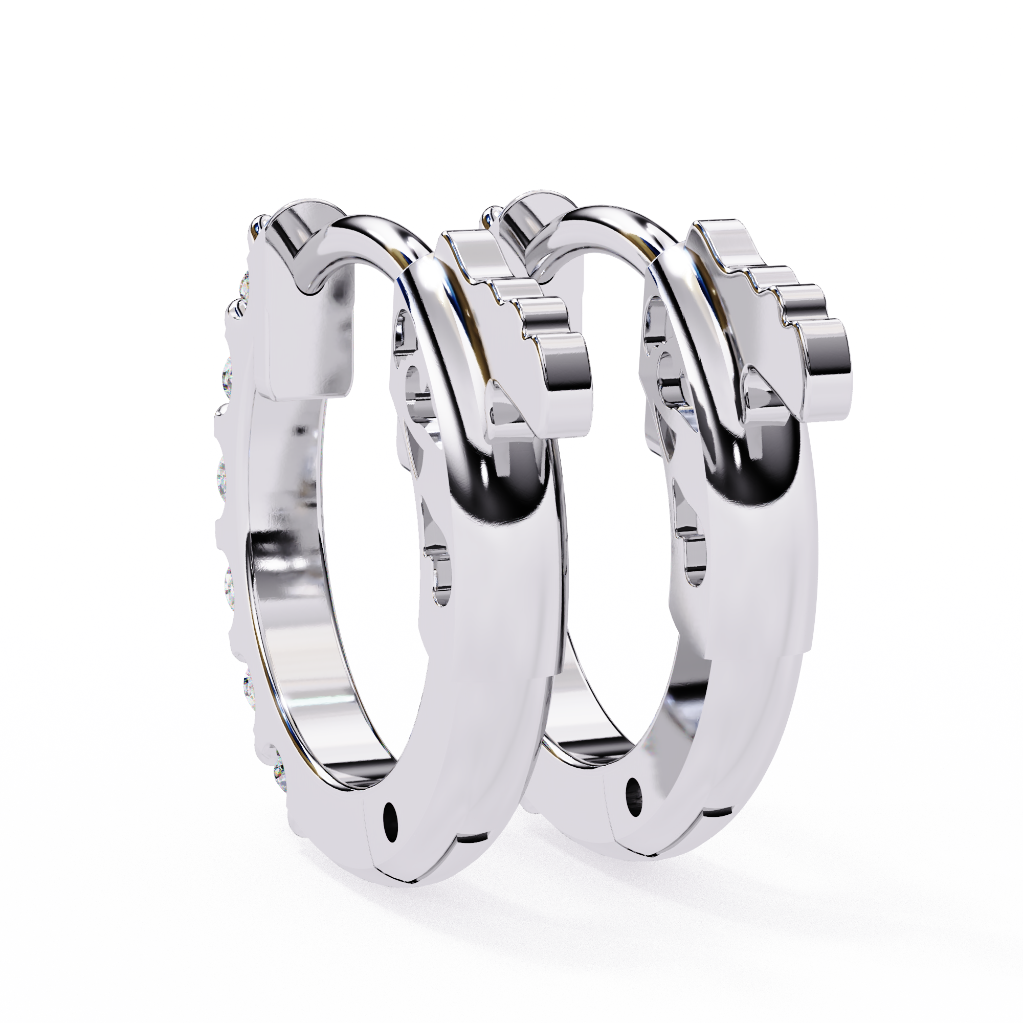 Solitairekart 0.18ct Natural Diamond Hoop Earrings-HI Color, VS-SI Clarity