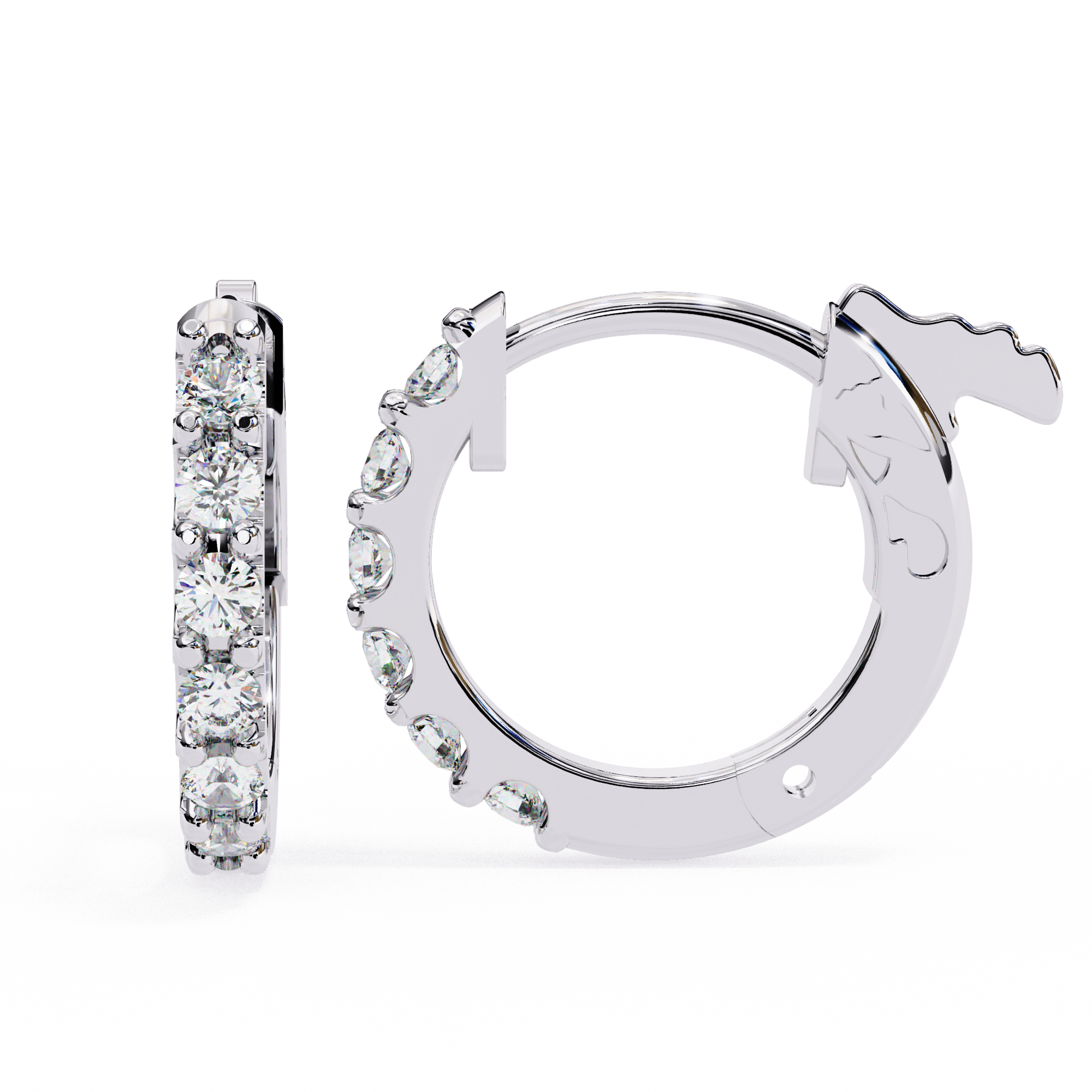 The Hoop Signature — 0.18 Carat EF/VS Lab Grown Diamond Earrings