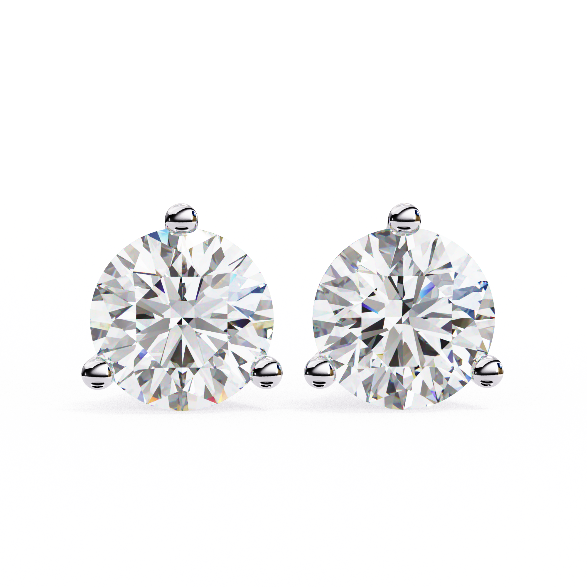 2.57ct Round Diamond Stud Earrings – Solitairekart
