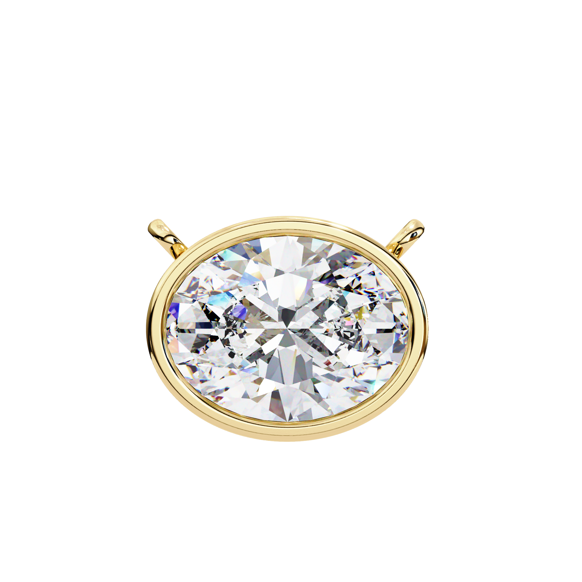 1.55ct F Color VS2 Clarity Oval Shape Lab-Grown Diamond Pendant Necklace – Elegant Brilliance