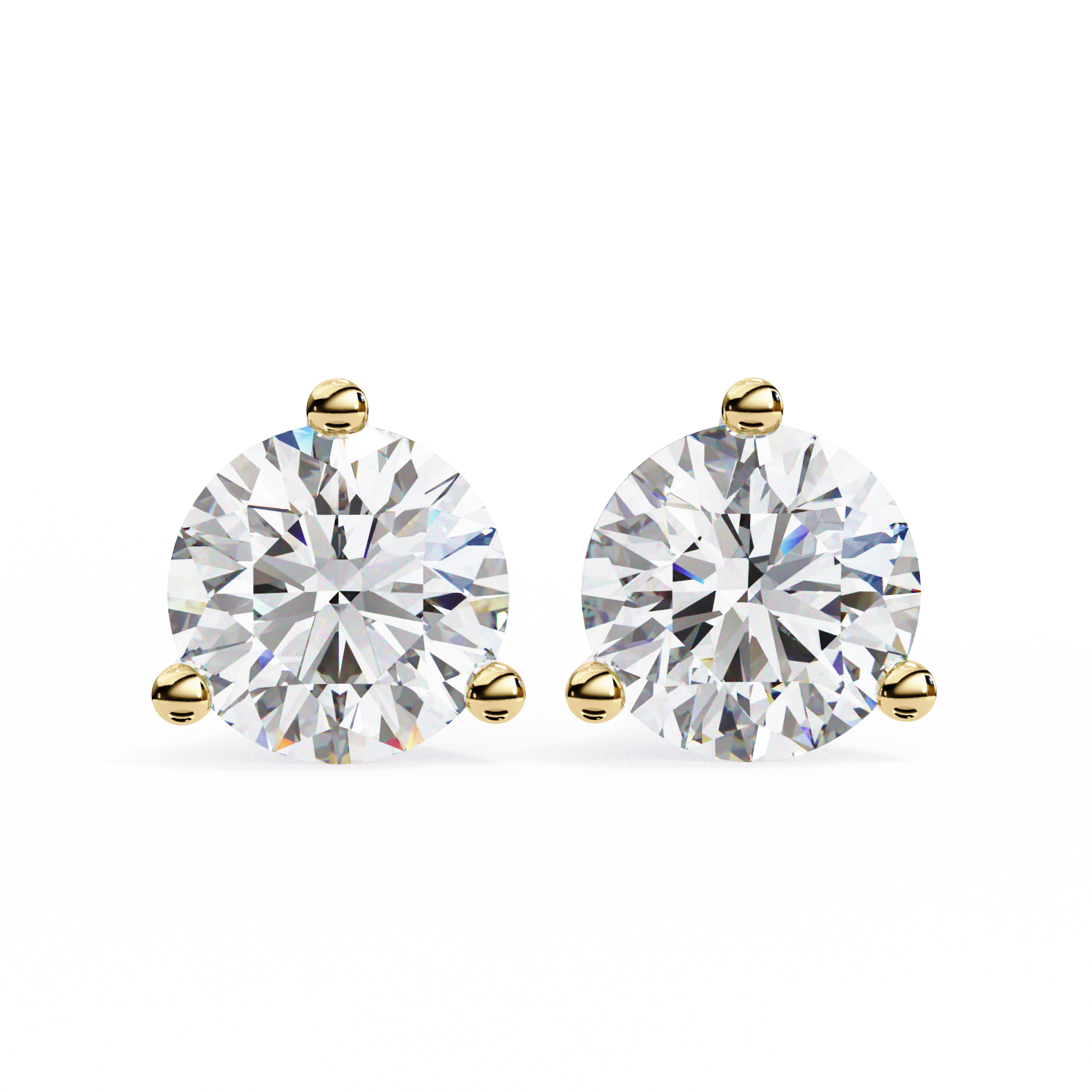 Pure Brilliance 2.57ct E Color VS1 Clarity Round Lab-Grown Diamond Studs  Earrings