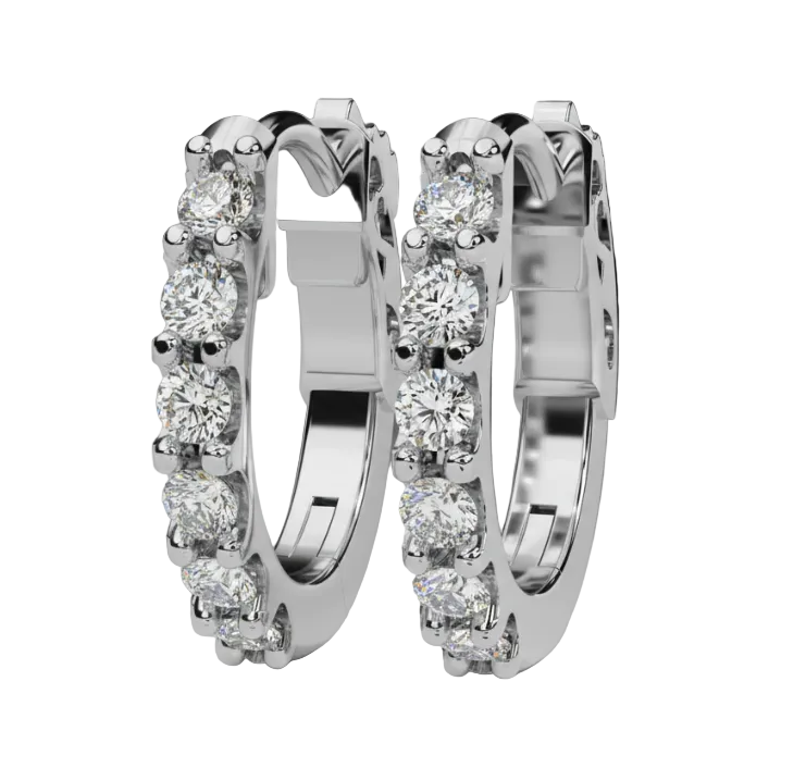 The Hoop Signature — 0.18 Carat EF/VS Lab Grown Diamond Earrings