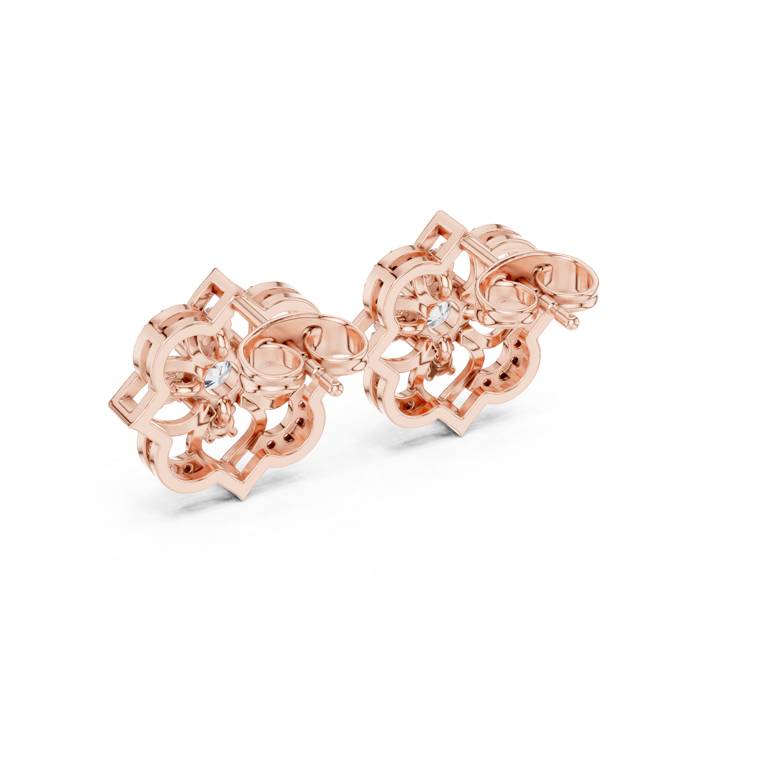0.578ct Natural Diamond Stud Earrings – Round Shape GH/VS Quality