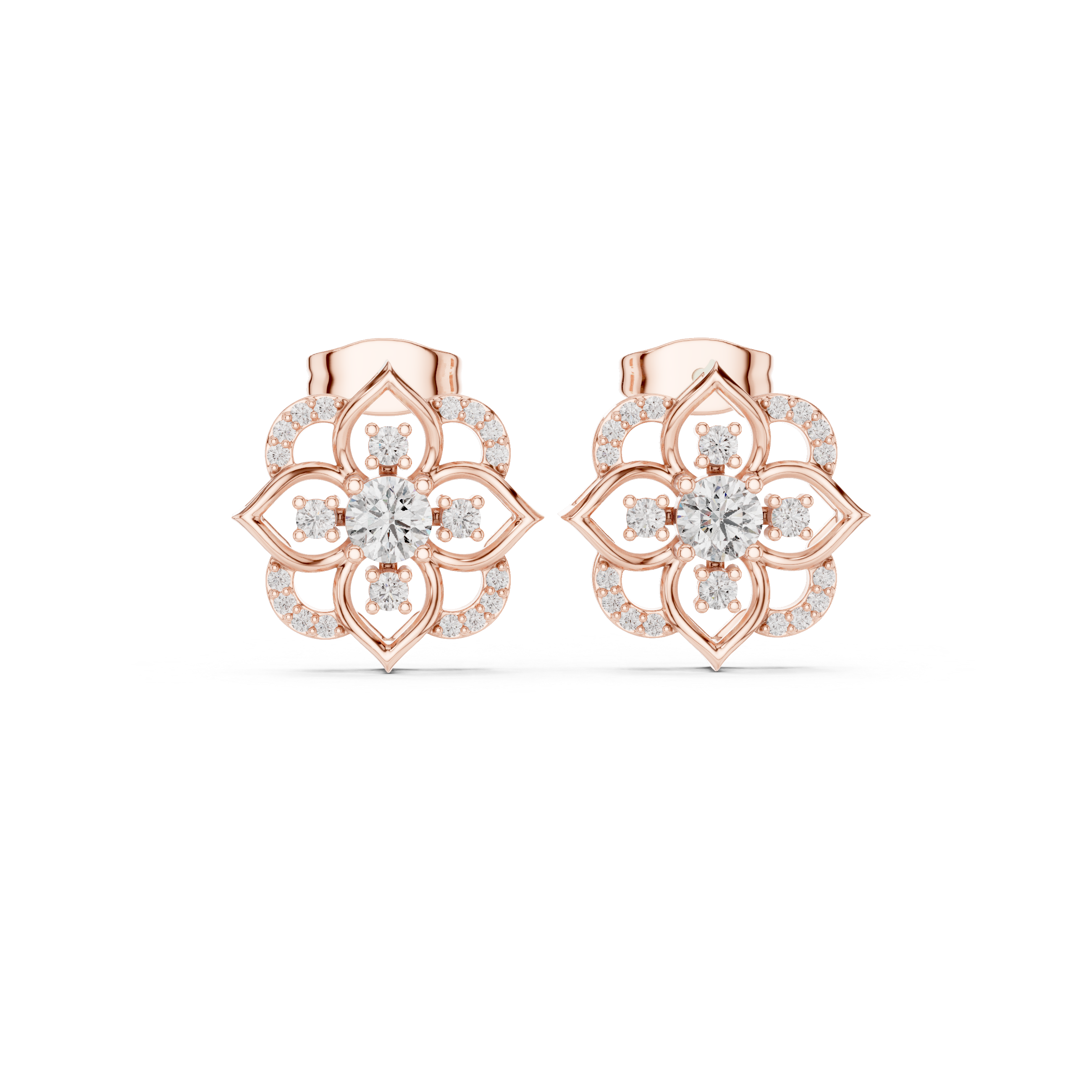 0.578ct Natural Diamond Stud Earrings – Round Shape GH/VS Quality