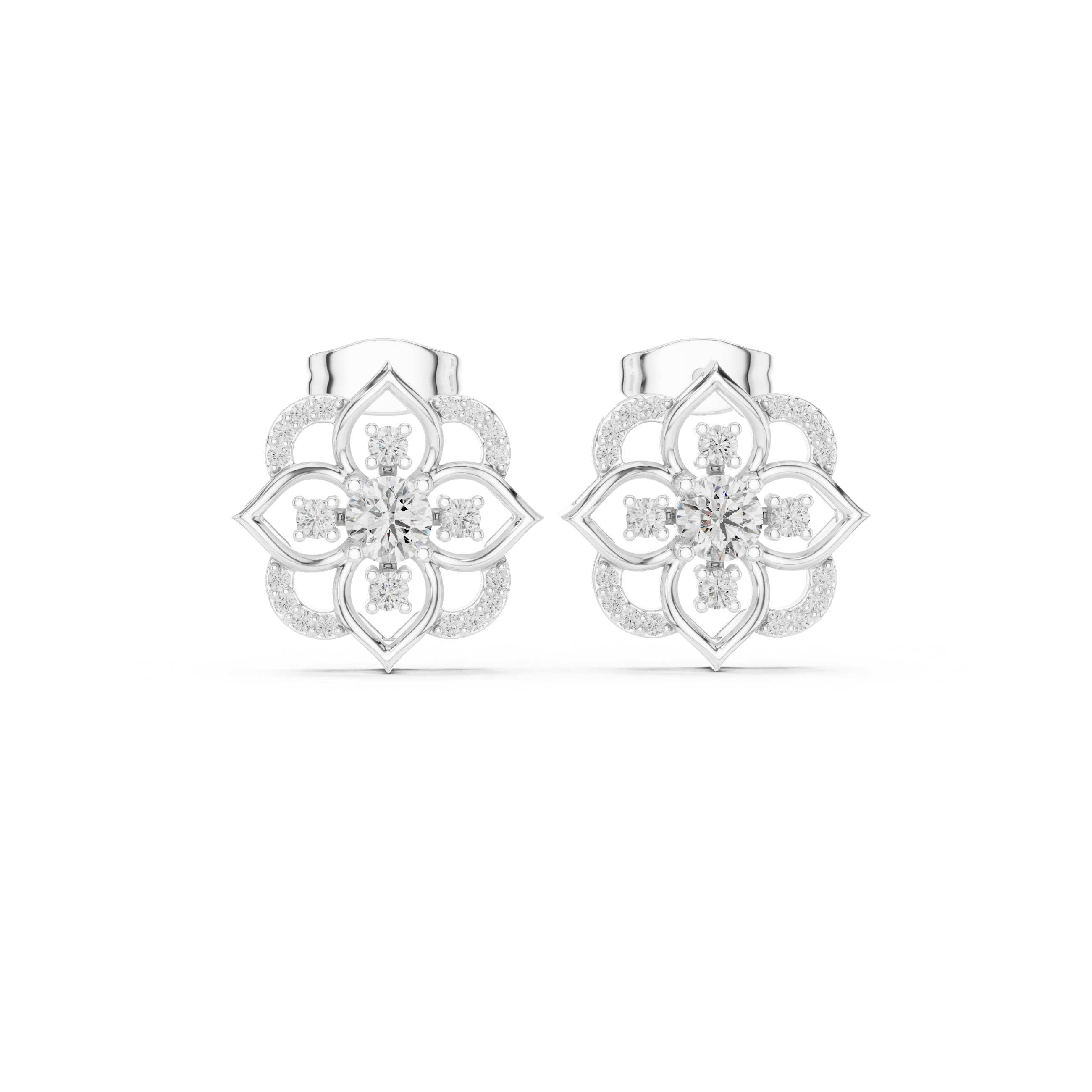0.578ct Natural Diamond Stud Earrings – Round Shape GH/VS Quality