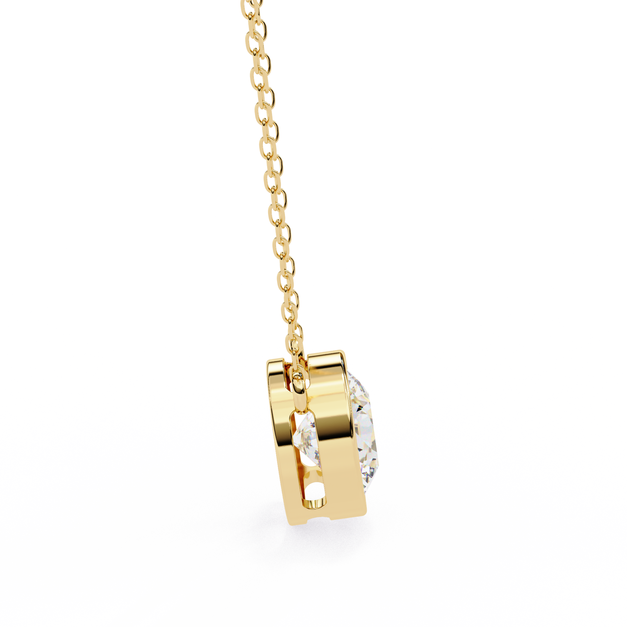 1.78 Carat Round Shape Lab-Grown Diamond Pendant Necklace – F Color VVS2 Clarity