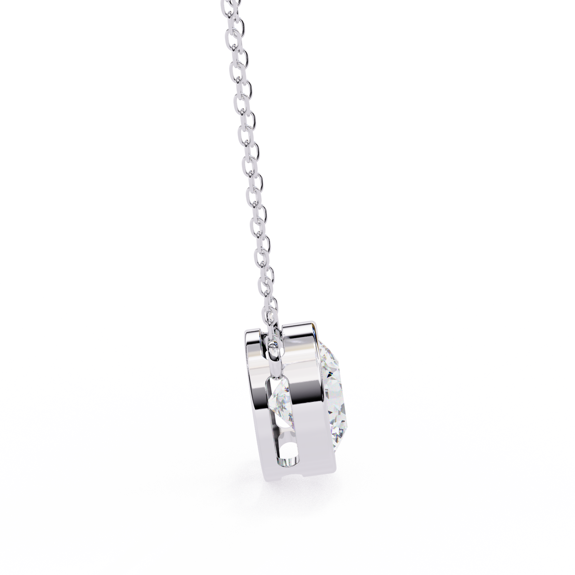 1.78 Carat Round Shape Lab-Grown Diamond Pendant Necklace – F Color VVS2 Clarity
