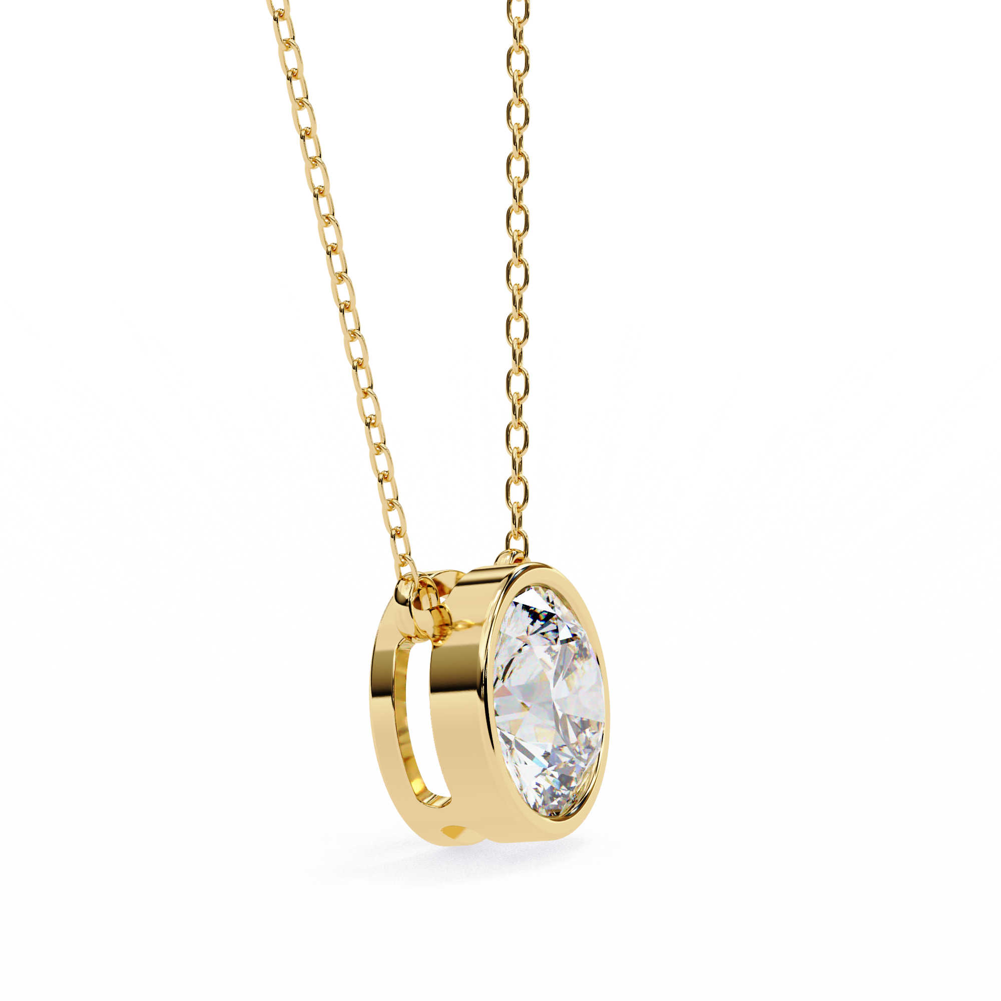 1.78 Carat Round Shape Lab-Grown Diamond Pendant Necklace – F Color VVS2 Clarity