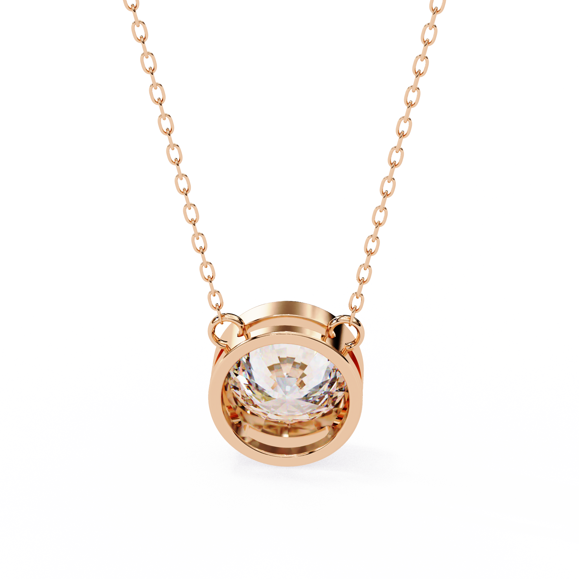 1.78 Carat Round Shape Lab-Grown Diamond Pendant Necklace – F Color VVS2 Clarity