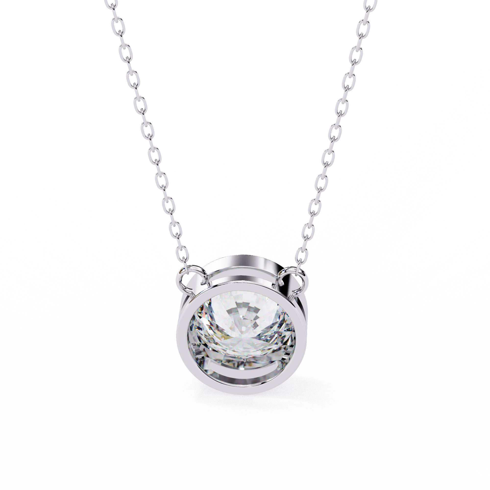 1.78 Carat Round Shape Lab-Grown Diamond Pendant Necklace – F Color VVS2 Clarity