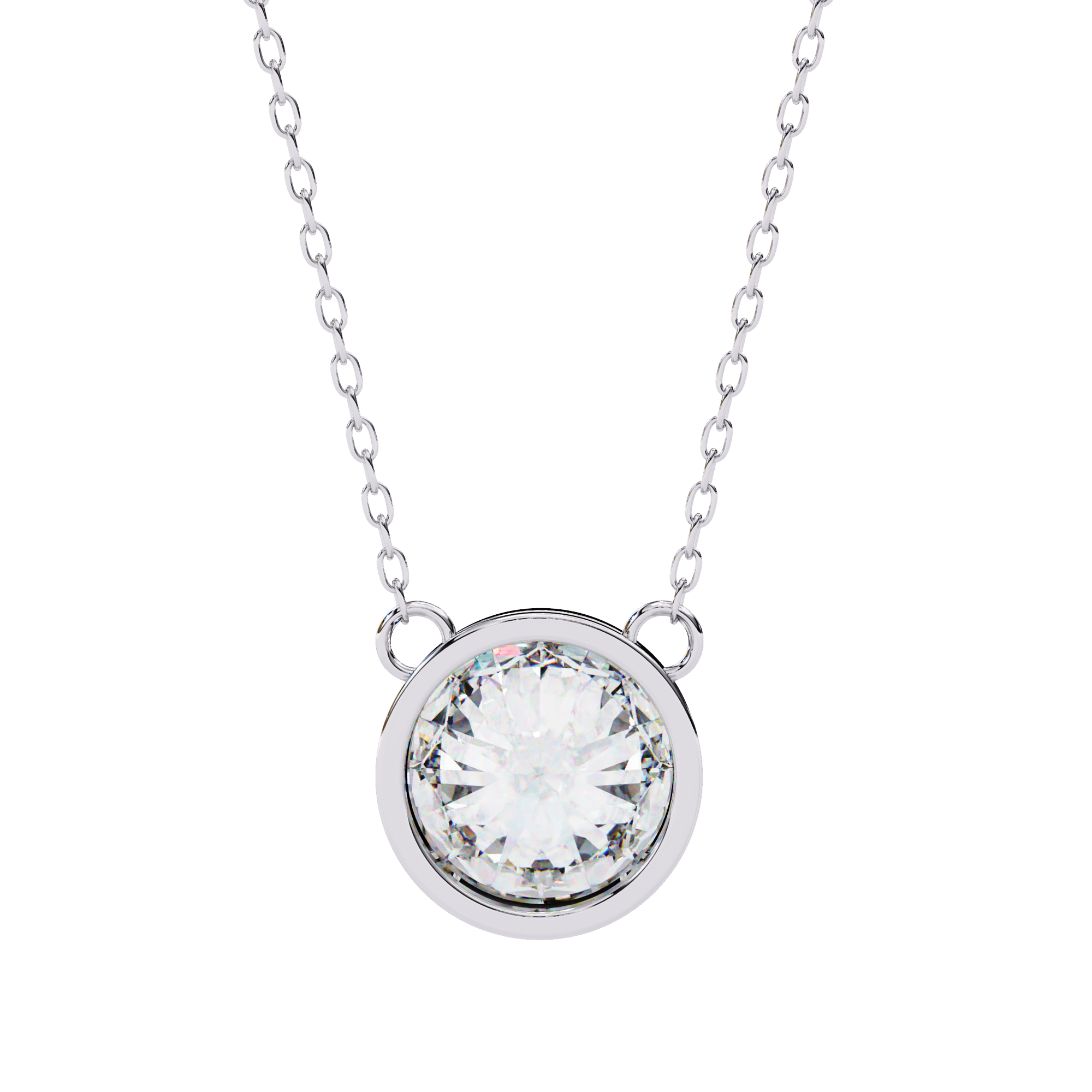 1.78 Carat Round Shape Lab-Grown Diamond Pendant Necklace – F Color VVS2 Clarity