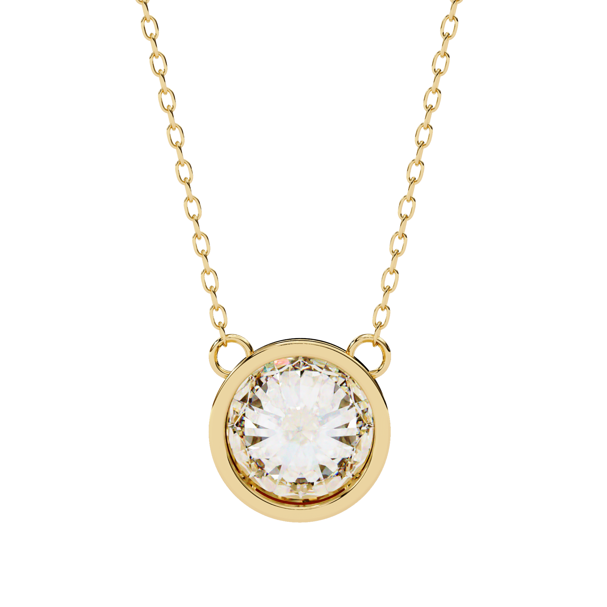 1.78 Carat Round Shape Lab-Grown Diamond Pendant Necklace – F Color VVS2 Clarity