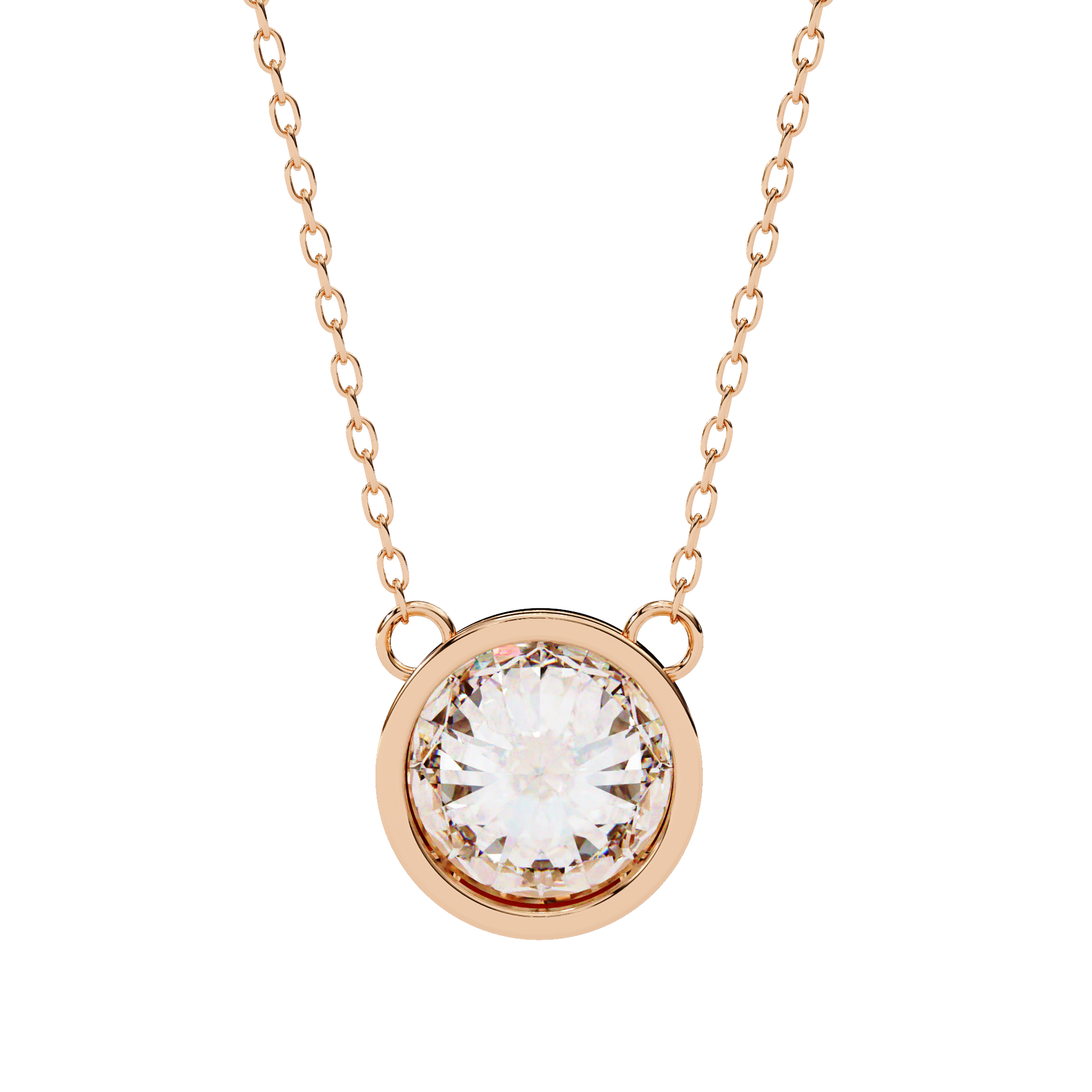 1.78 Carat Round Shape Lab-Grown Diamond Pendant Necklace – F Color VVS2 Clarity