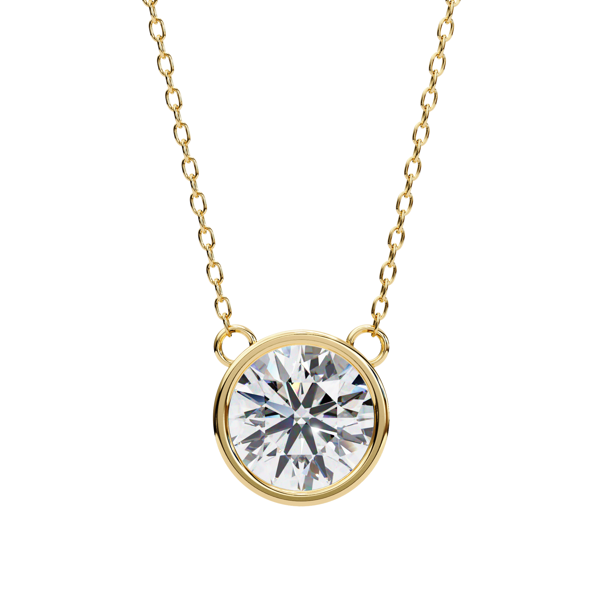 1.78 Carat Round Shape Lab-Grown Diamond Pendant Necklace – F Color VVS2 Clarity