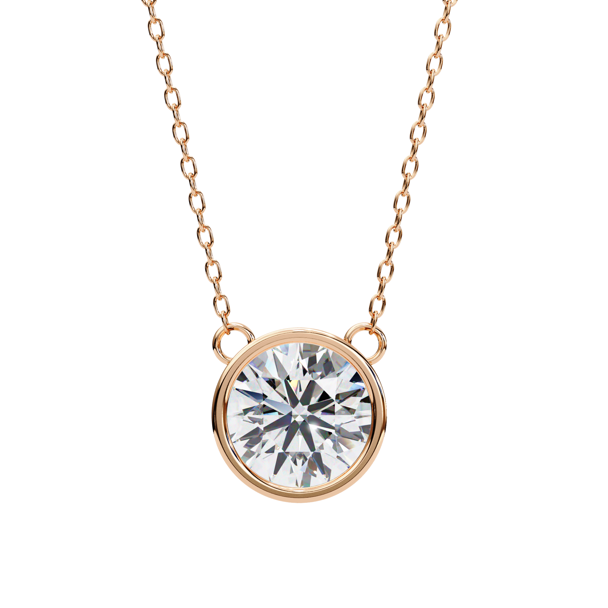 1.78 Carat Round Shape Lab-Grown Diamond Pendant Necklace – F Color VVS2 Clarity