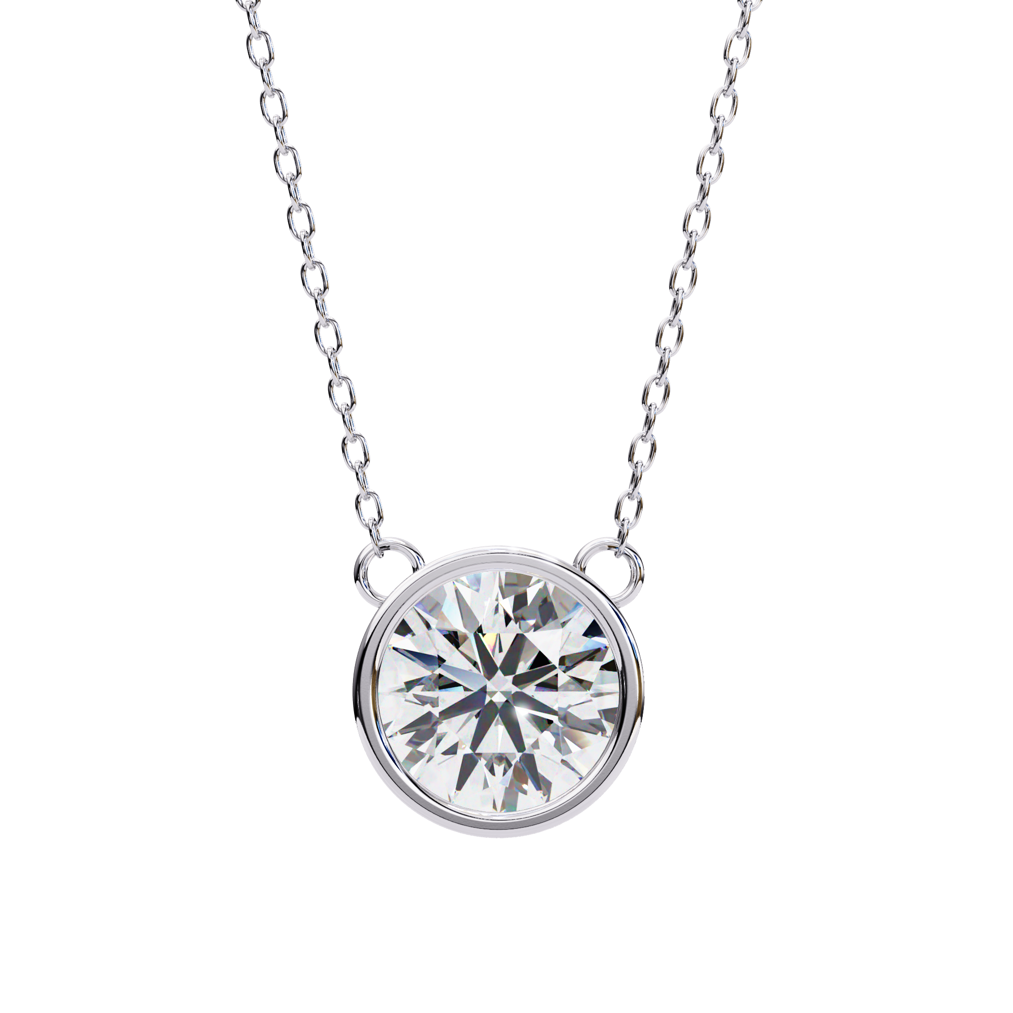 1.78 Carat Round Shape Lab-Grown Diamond Pendant Necklace – F Color VVS2 Clarity
