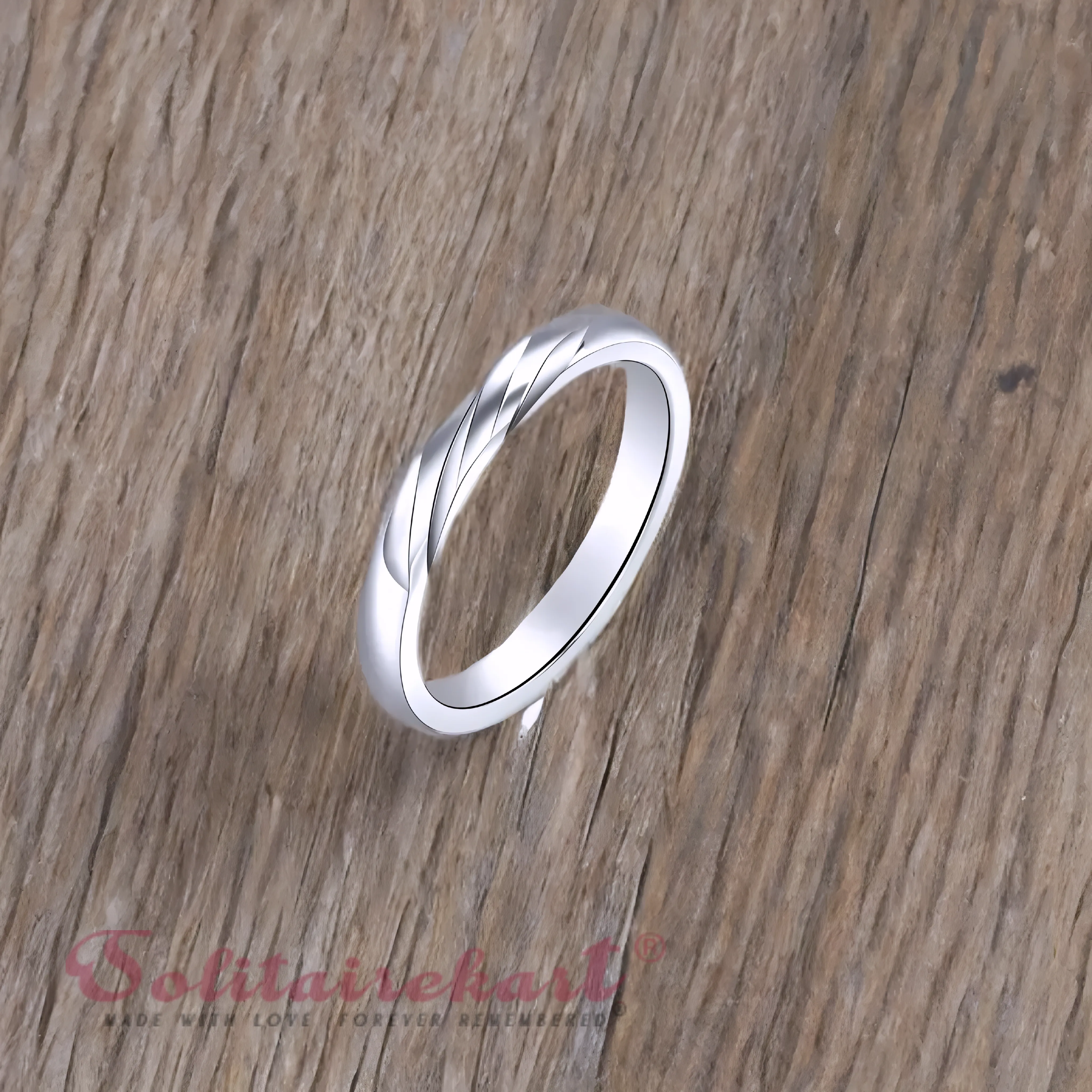 Solitairekart Platinum Cross Style Band gm 3.855 Weight For Unisex.