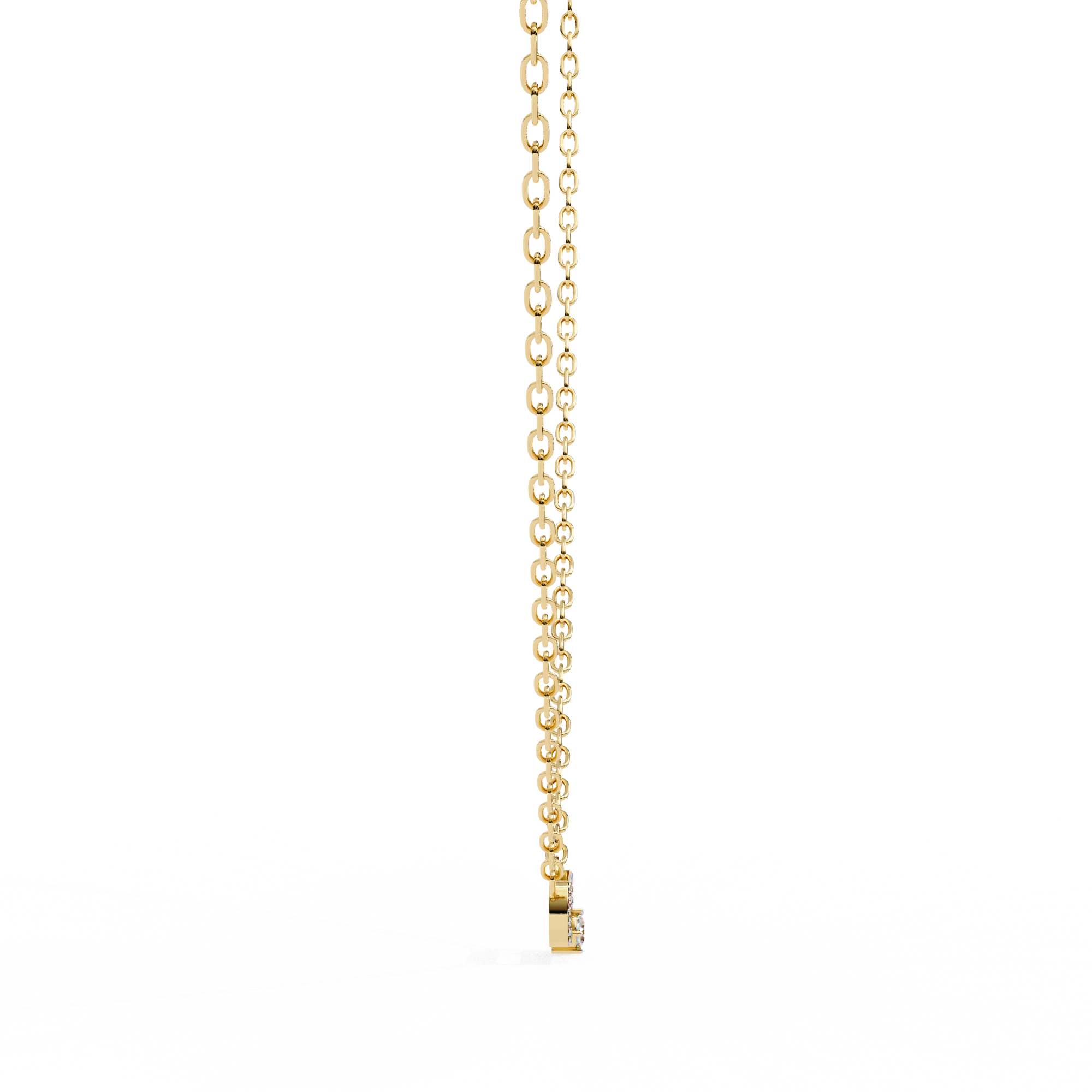 Solitairekart 0.36ct Natural Diamond Geometric Link Pendant-HI Color, VS-SI Clarity