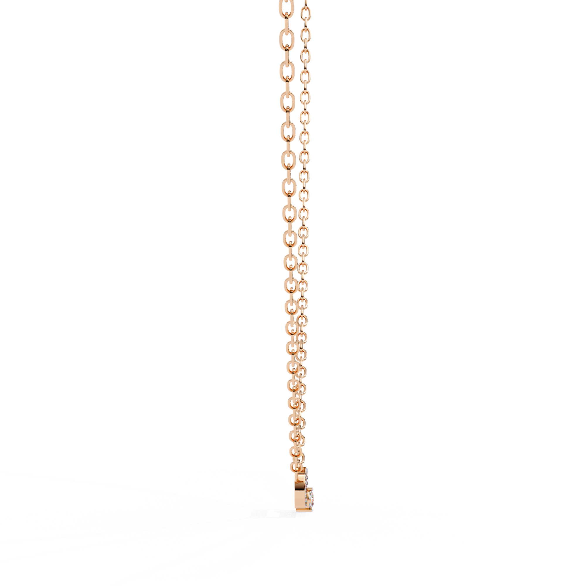 Solitairekart 0.36ct Natural Diamond Geometric Link Pendant-HI Color, VS-SI Clarity