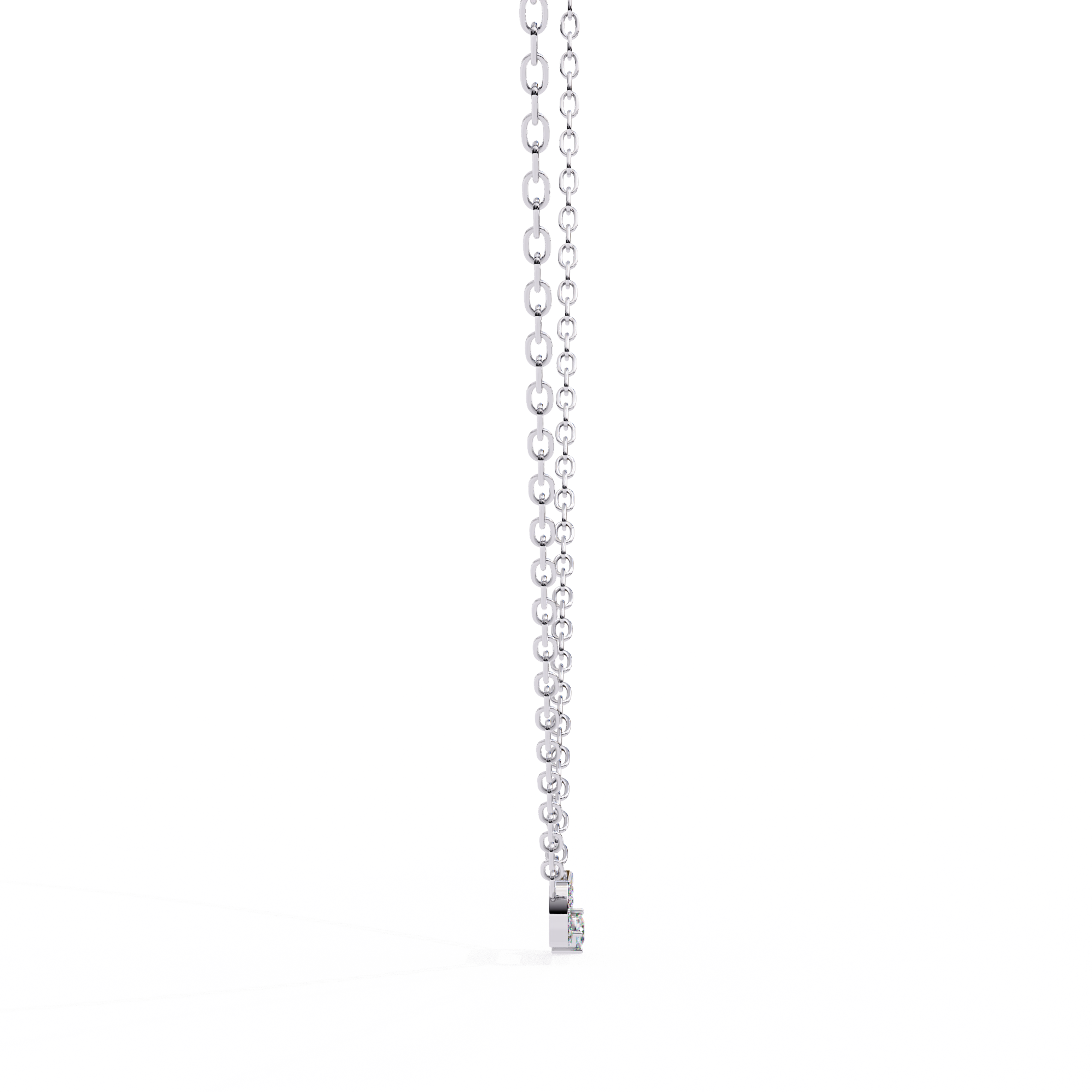 Solitairekart 0.36ct Natural Diamond Geometric Link Pendant-HI Color, VS-SI Clarity