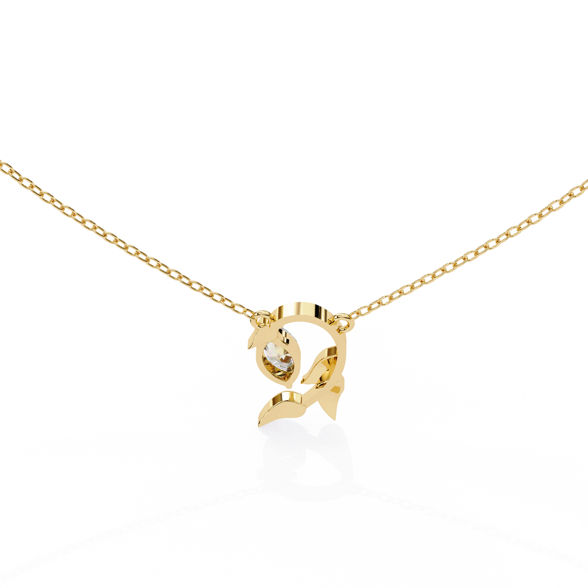 Marquise Shape 0.47ct EF/VS Lab-Grown Diamond Leafy Pendant Necklace