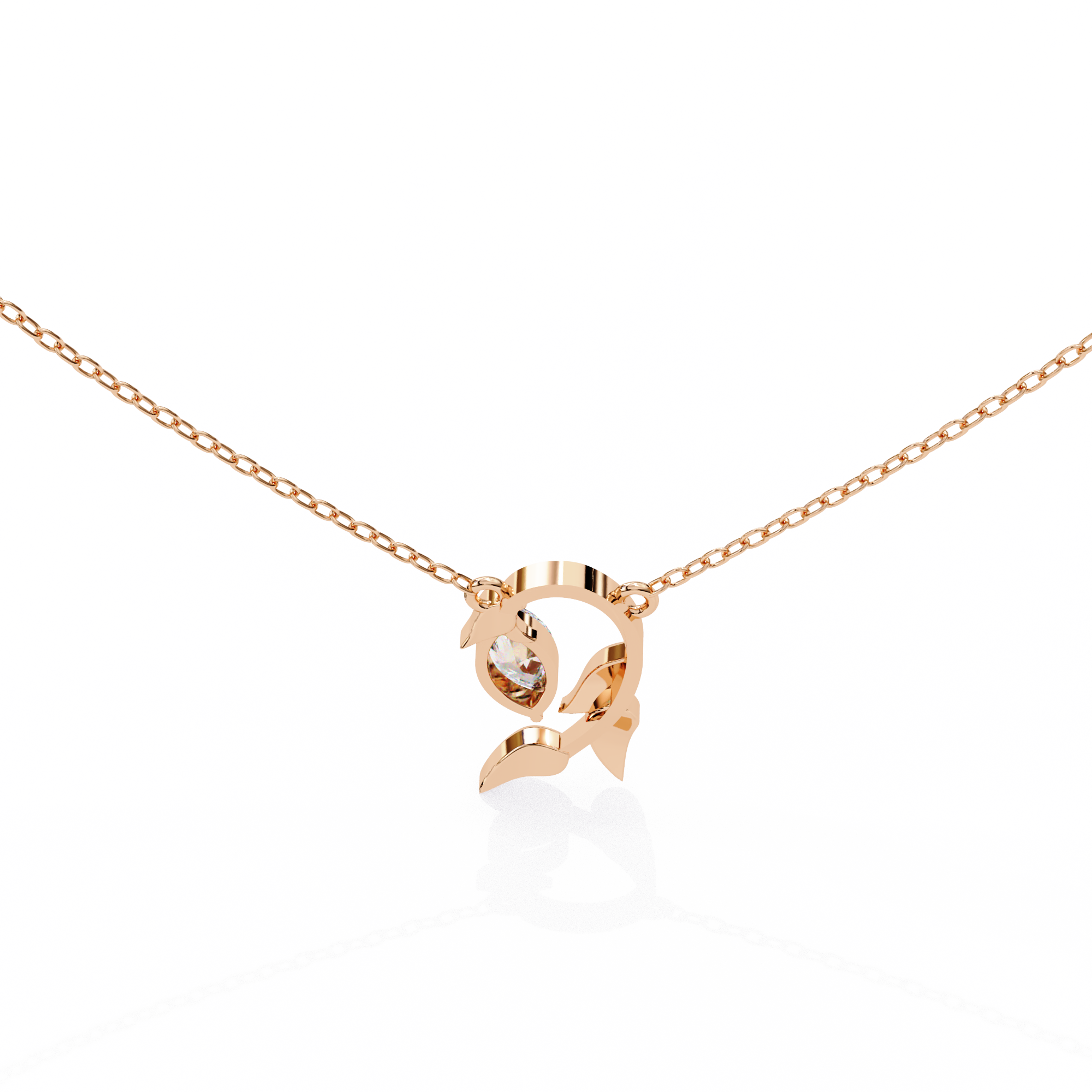 Marquise Shape 0.47ct EF/VS Lab-Grown Diamond Leafy Pendant Necklace