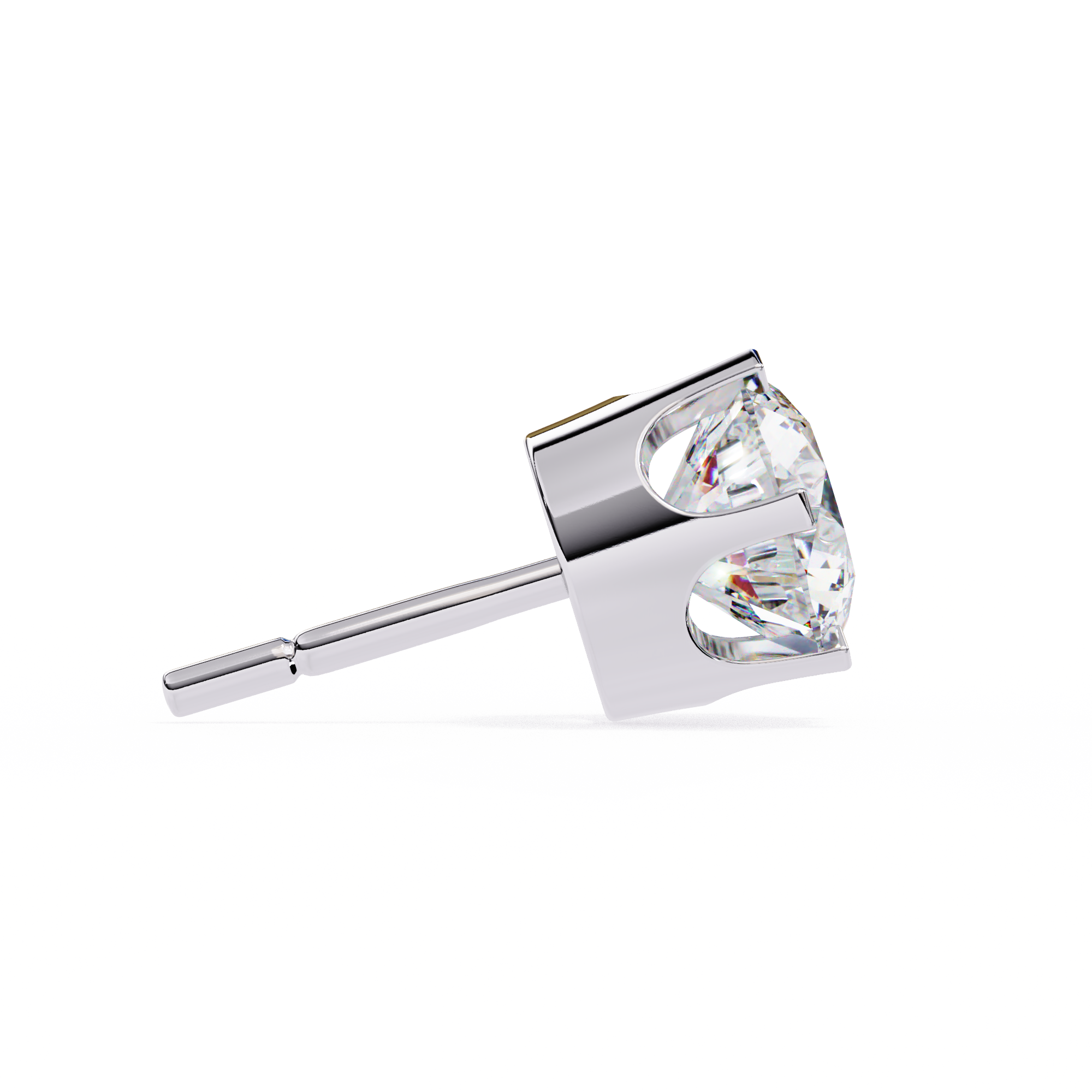 Eternal Brilliance: 2.57 Carat F Color VS1 Clarity Round Lab Grown Diamond Studs