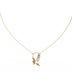 Solitairekart 0.47ct Leaf Bud Natural Diamond Pendant-HI Color, VS-SI Clarity