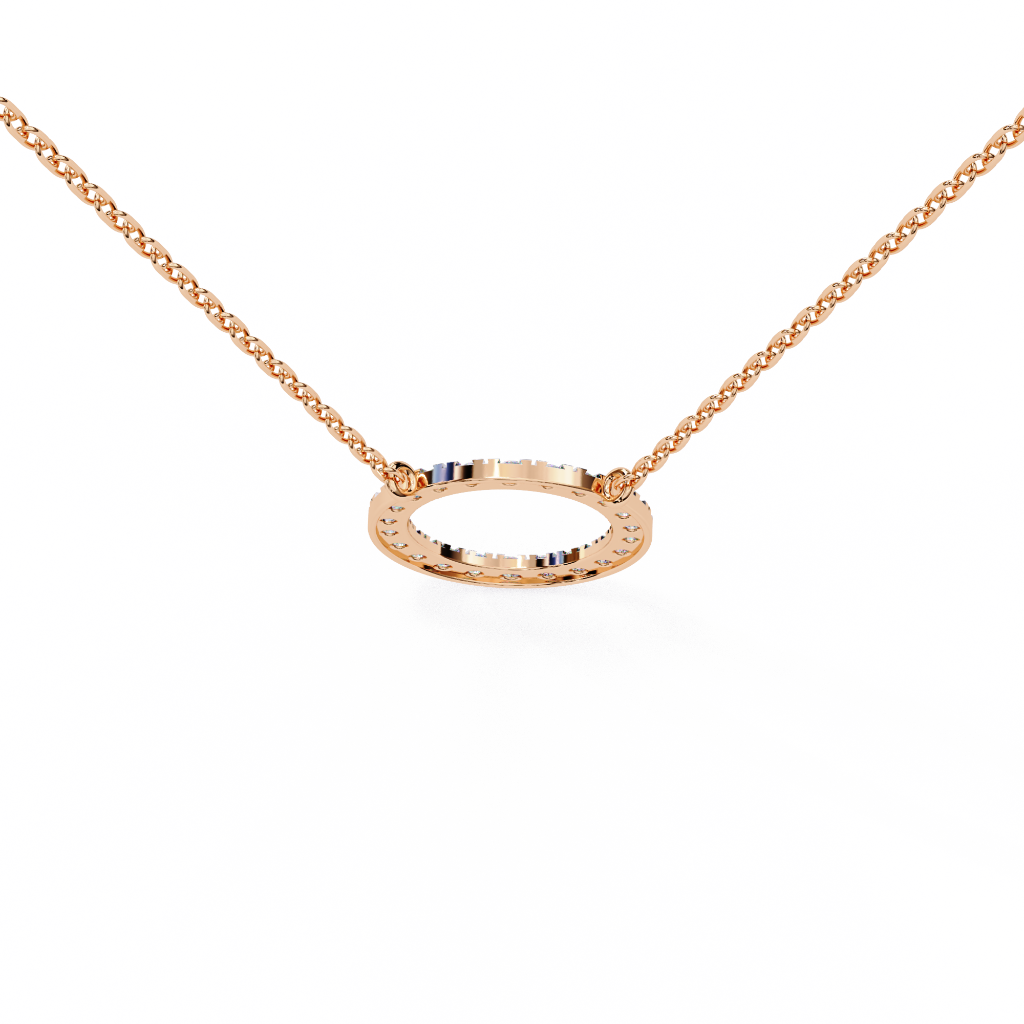 Elegant 0.87ct EF/VS Heart and Round Shape Lab Diamond Pendant Necklace
